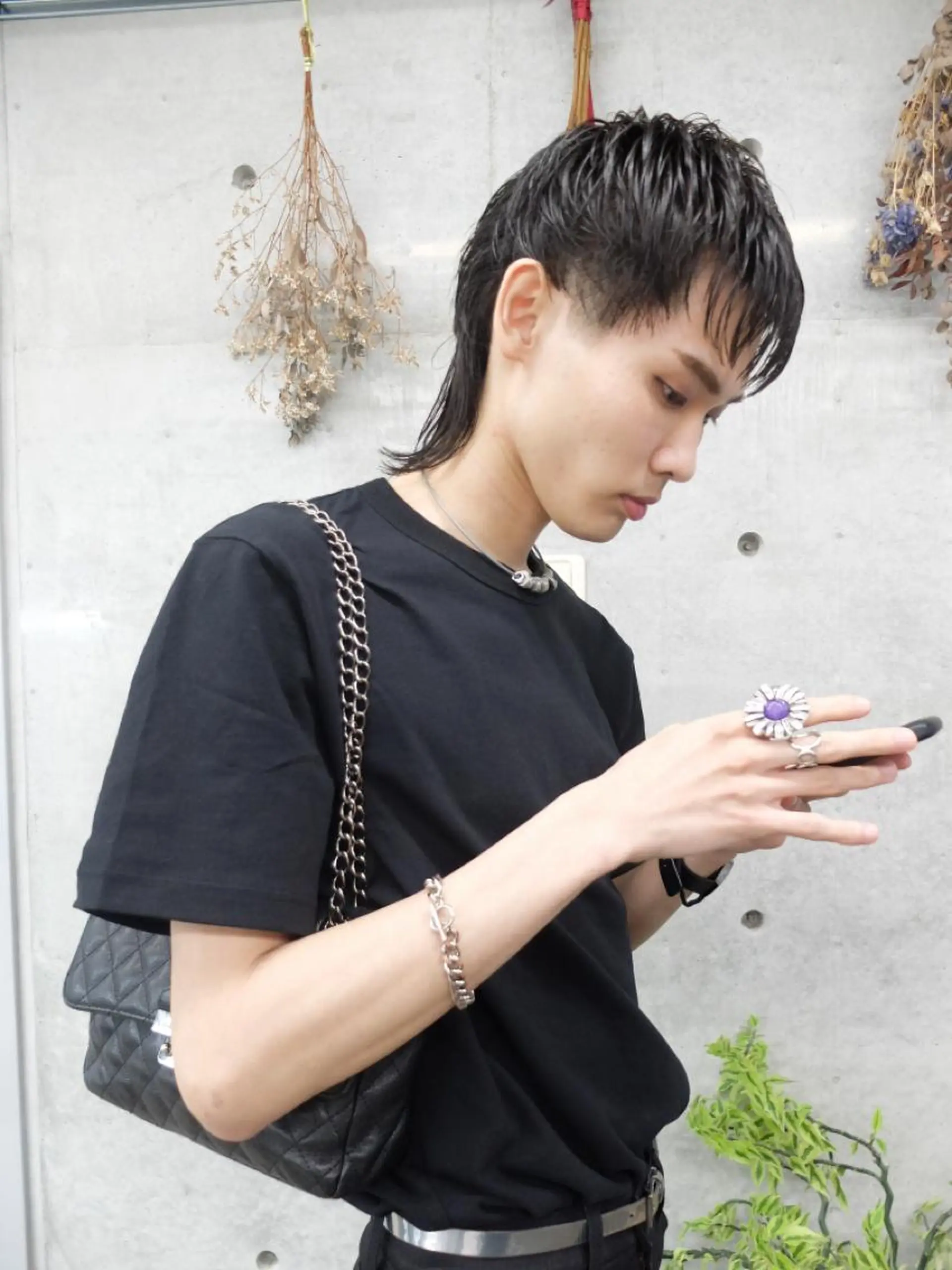 ショート メンズ カット ダブルカラー/ ケアブリーチ/クニトのヘアスタイル