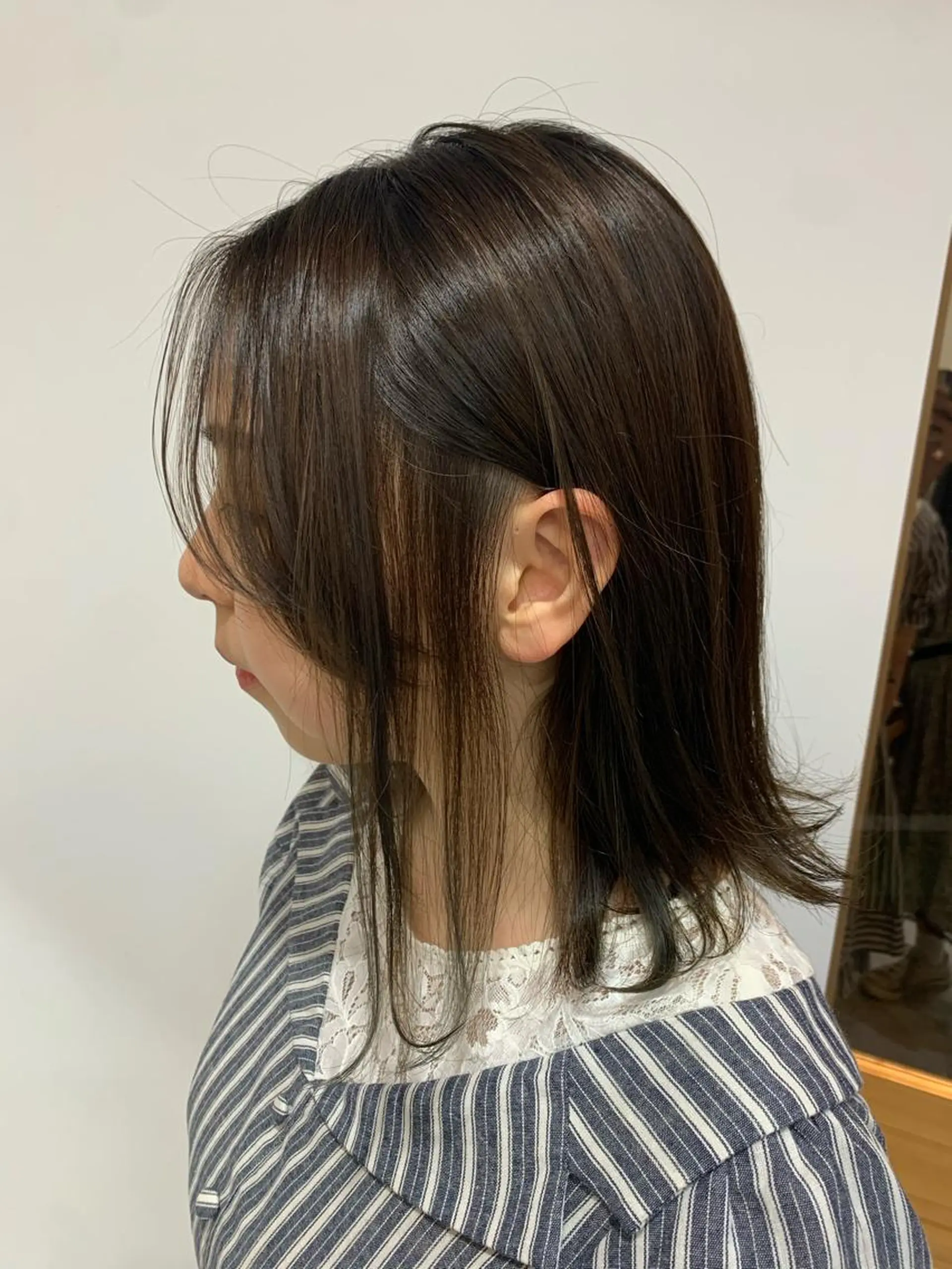 ミディアム カラー ベージュカラー オリーブベージュ ヘアカラー 中目黒🌼 🌼ハナのヘアスタイル