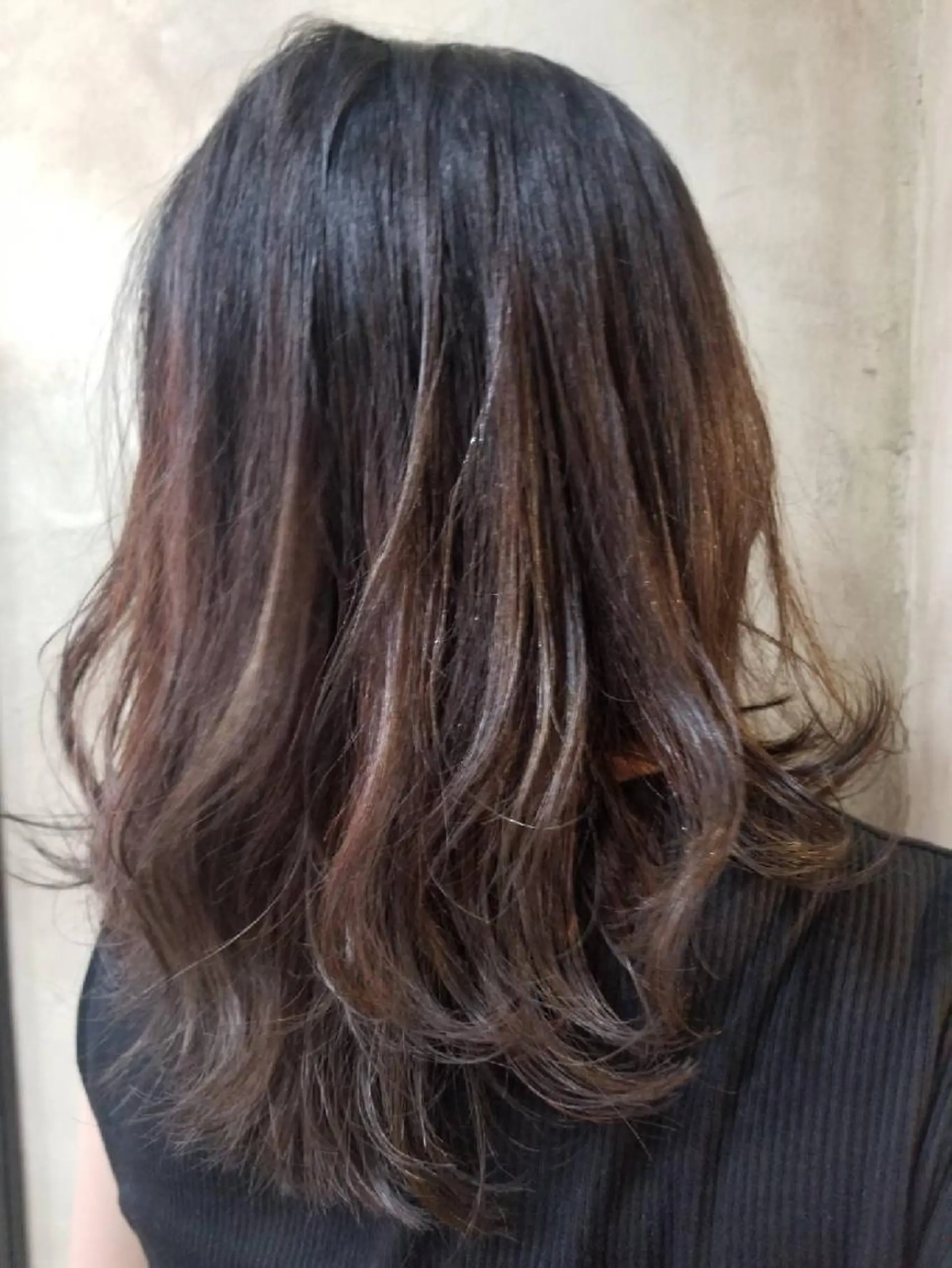 カラー セミロング ブリーチ メッシュ coppepan コッペパンのヘアスタイル