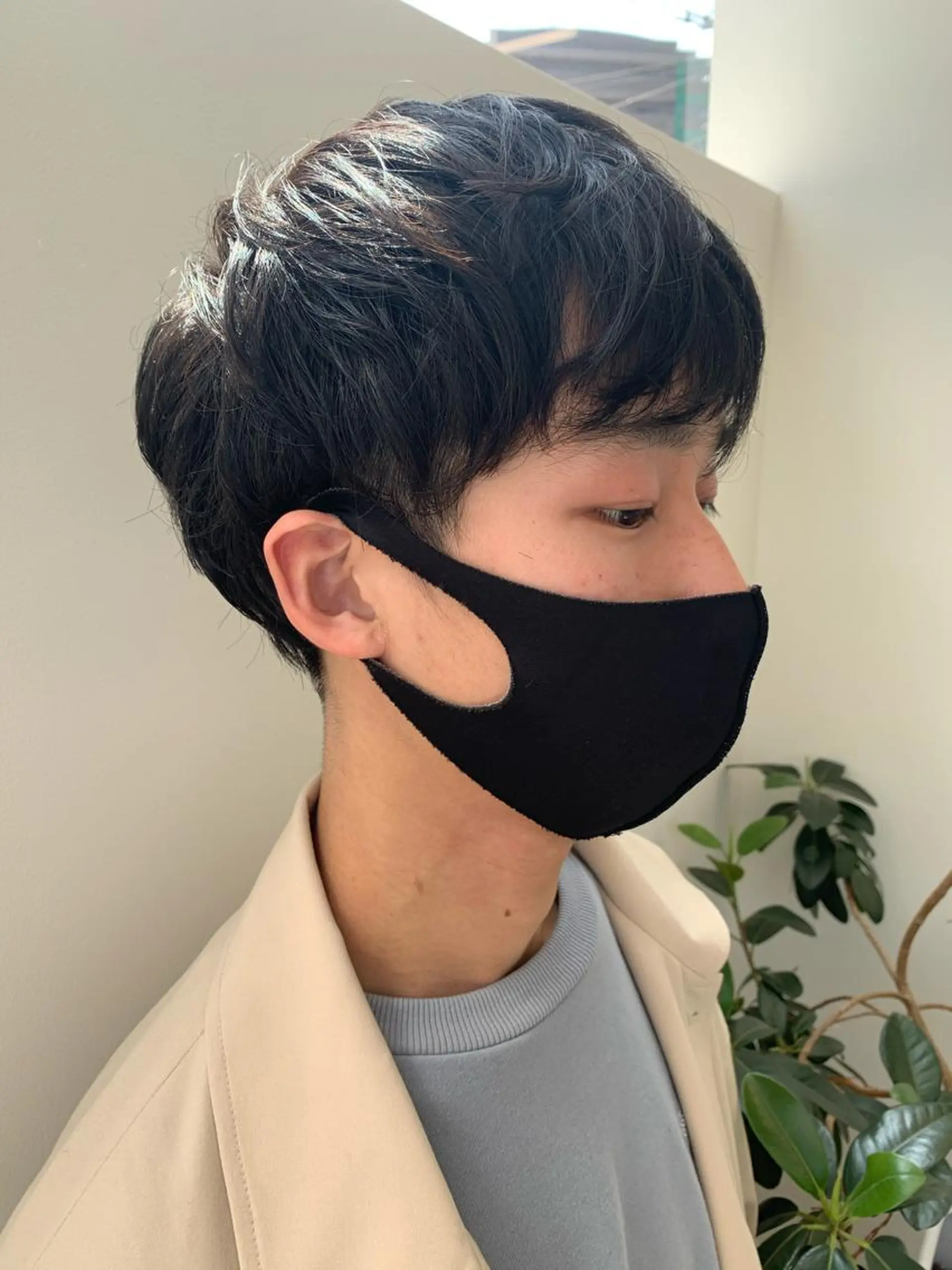 メンズ Click所属・クニモトハルナ ボブ/柔らかカラーのヘアスタイル