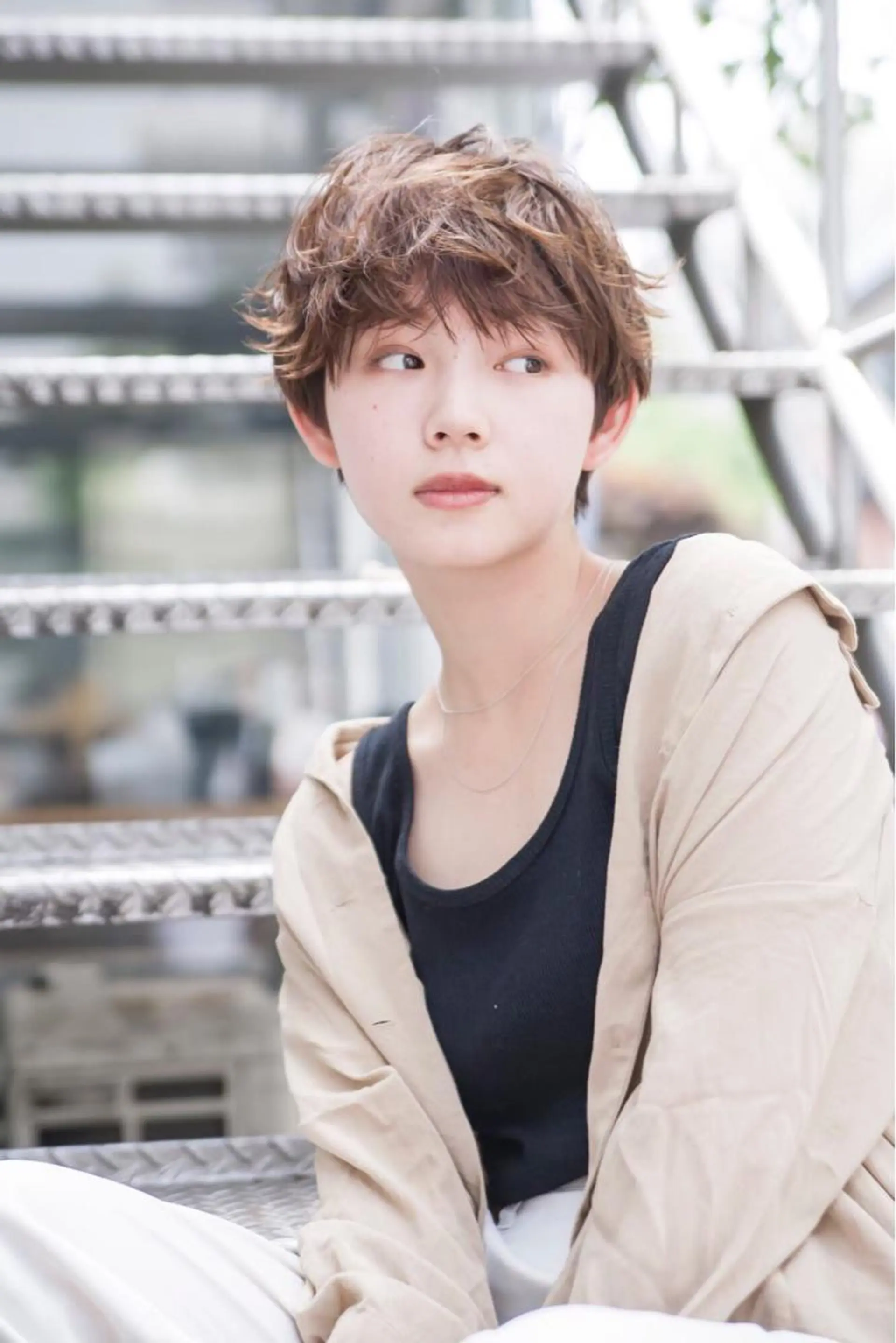 ショート カラー パーマ 💘透明感カラー💘 沖本 将宏のヘアスタイル