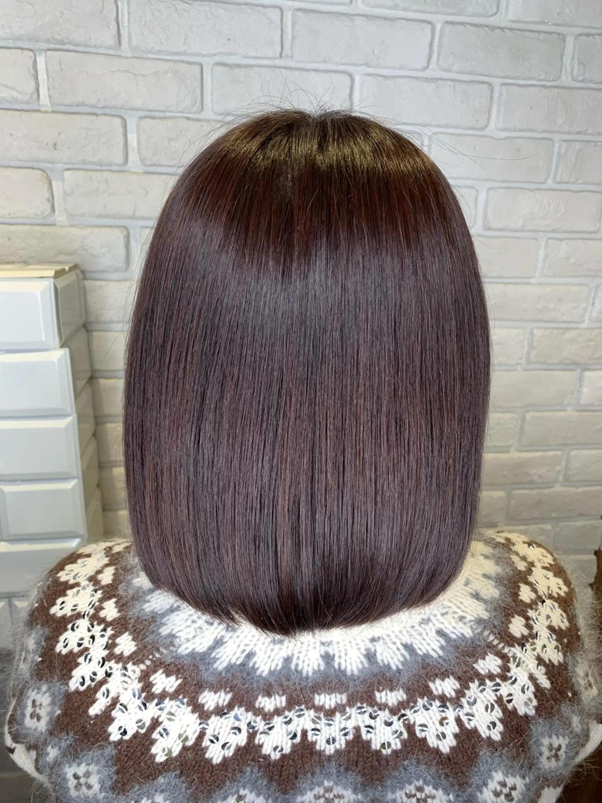 ミディアム カラー 髪質改善/縮毛矯正 艶カラー/珠聡のヘアスタイル