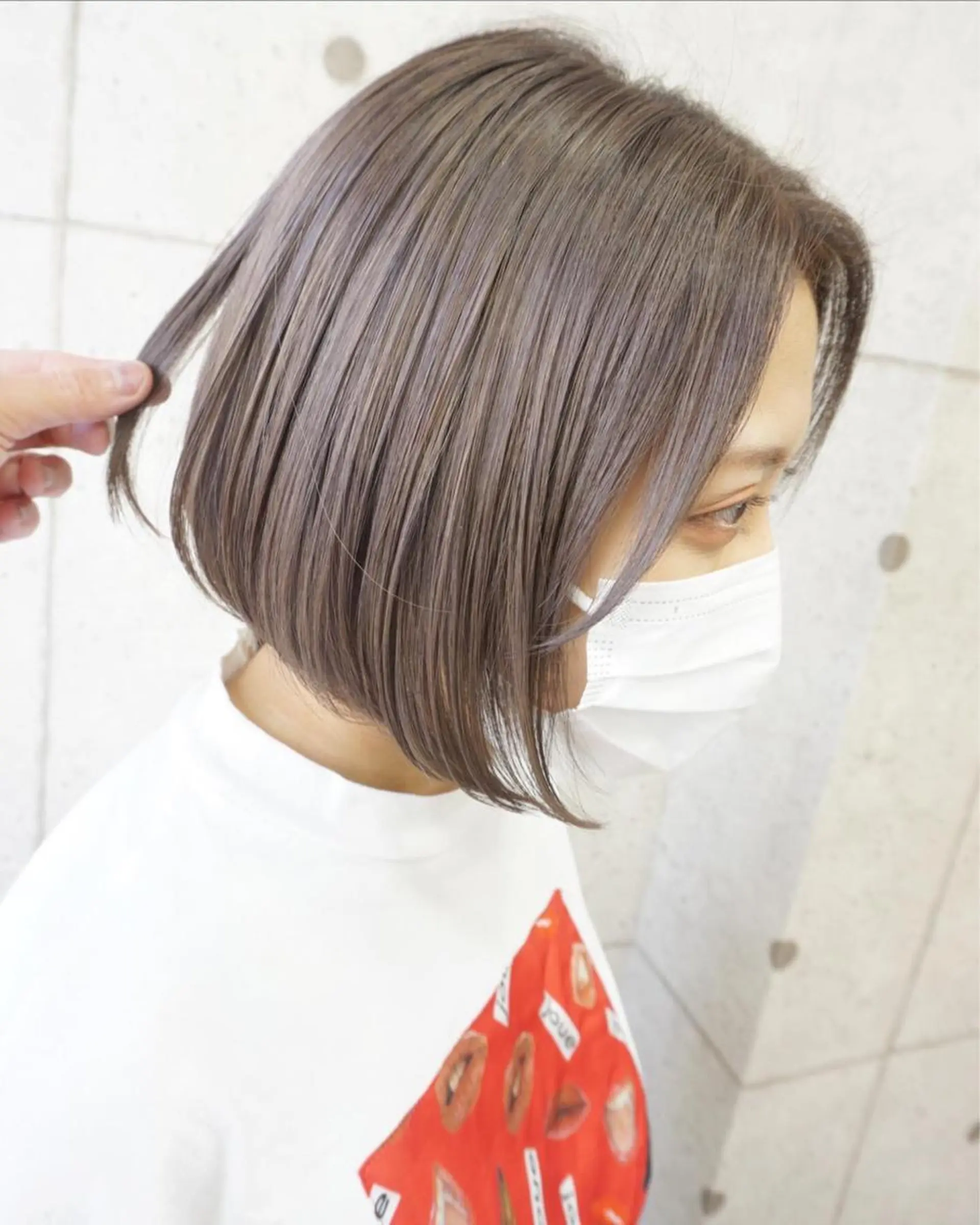 ショート ボブ カット ヘアカラー トリートメント hair teria ryu 大塚のヘアスタイル