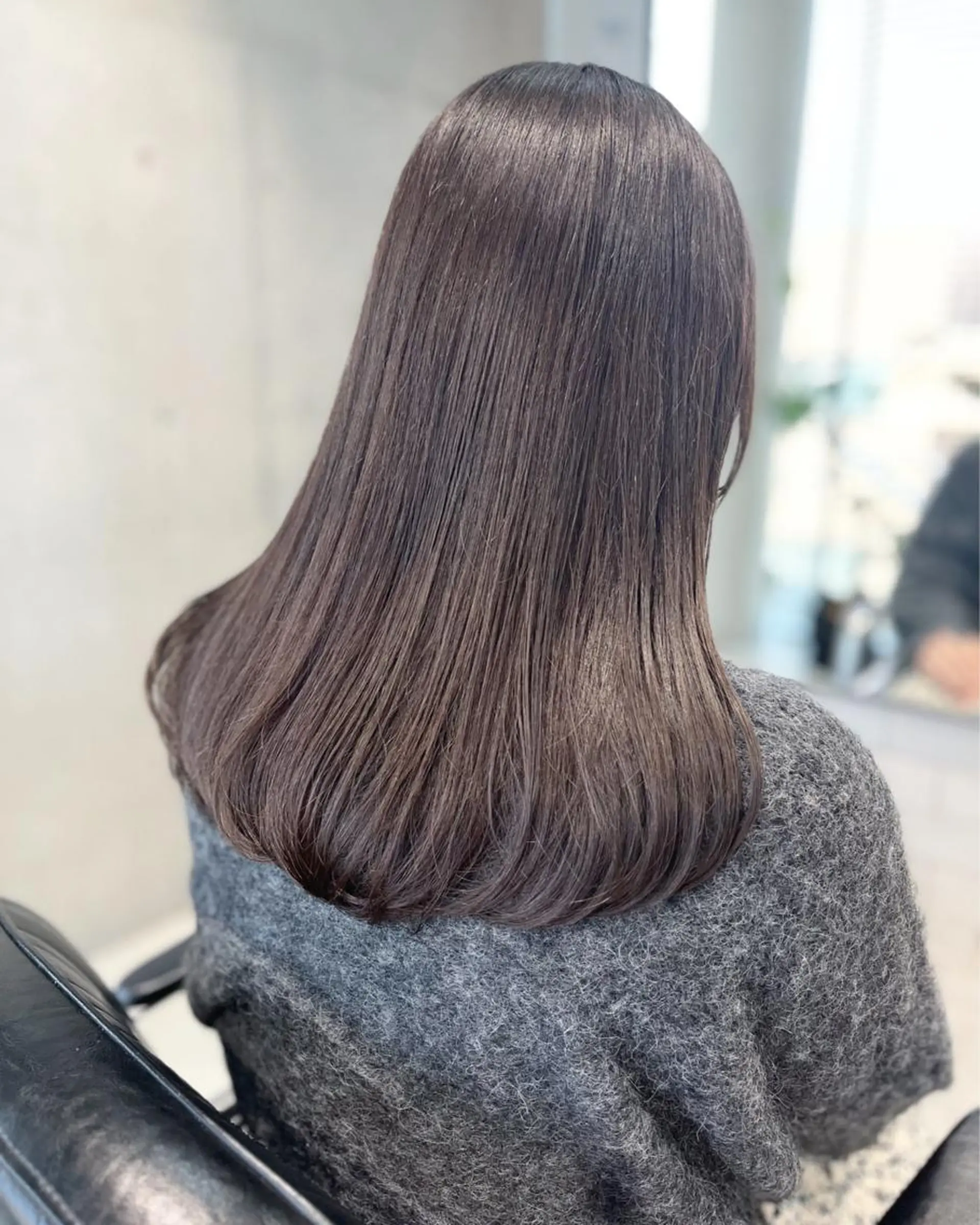 セミロング カラー パーマ ヘアアレンジ カット ヘアカラー トリートメント ヘッドスパ ヘアセット 透明感/オリーブ/ グレージュ/YUKAのヘアスタイル