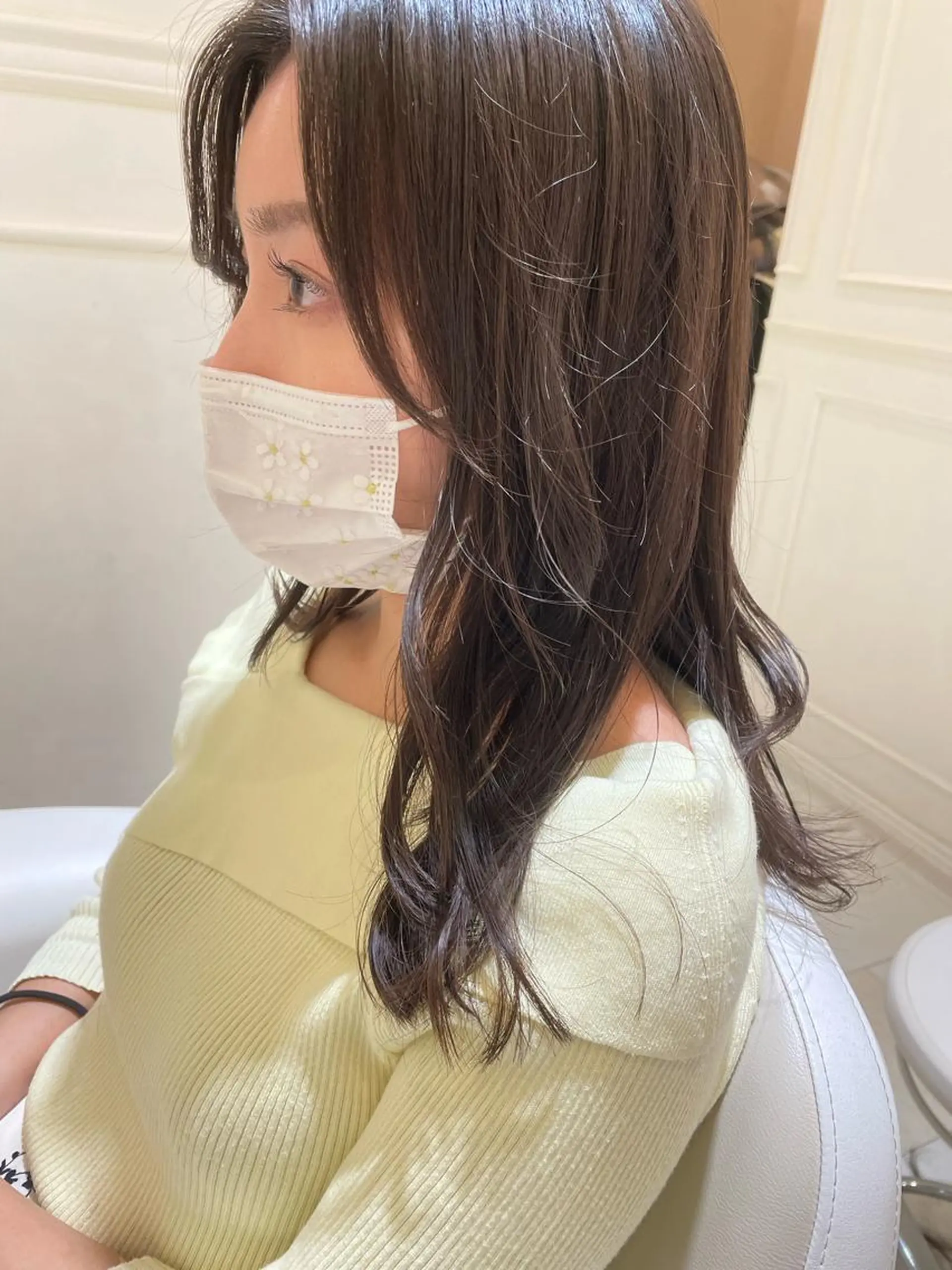 セミロング 顔まわりレイヤー レイヤーカット 🍒顔周り/レイヤー /韓国風/アリサ🍒のヘアスタイル