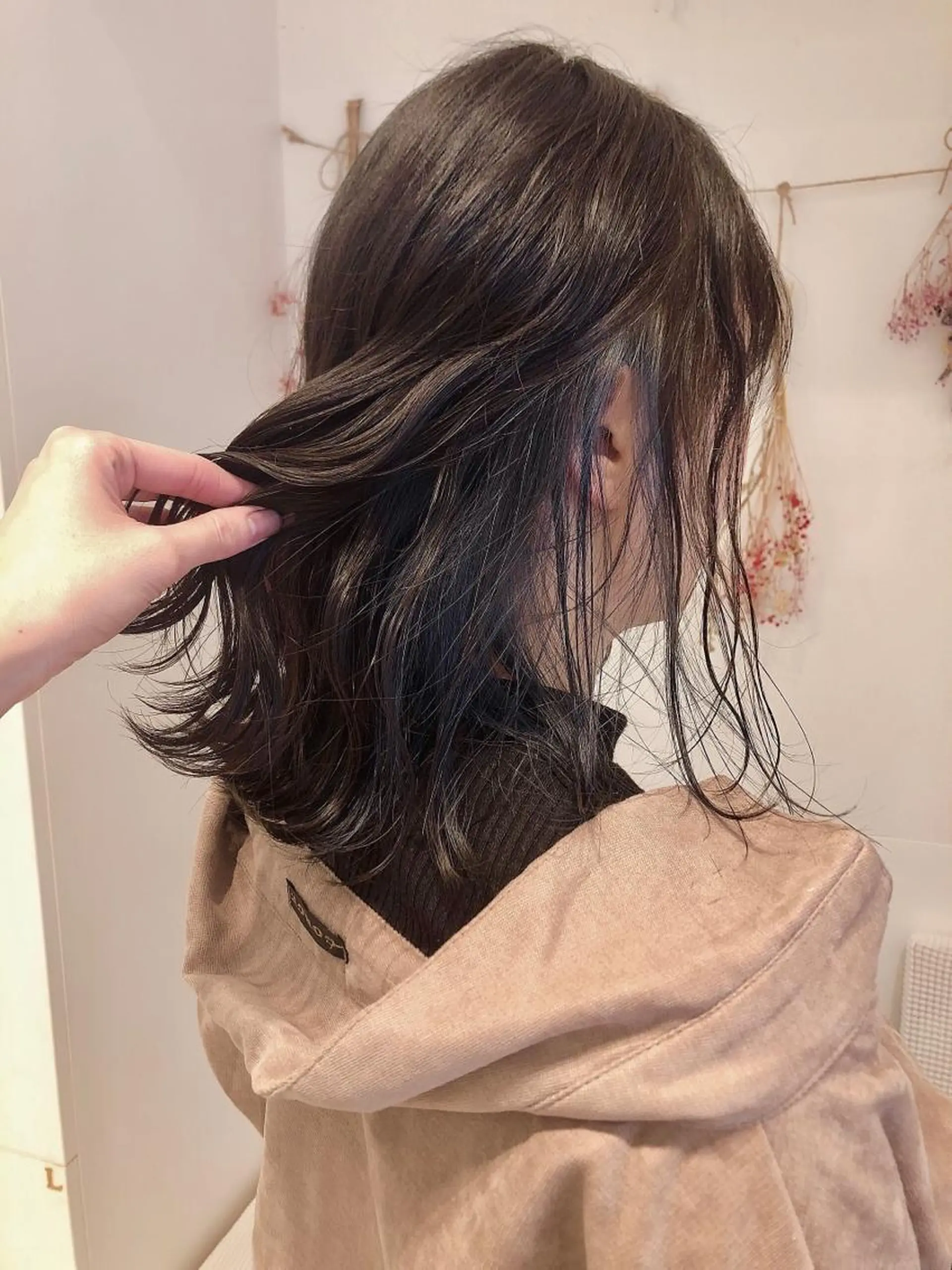 ミディアム カラー ブルーカラー ブルージュ グレージュ はだゆうき @hadadan08のヘアスタイル