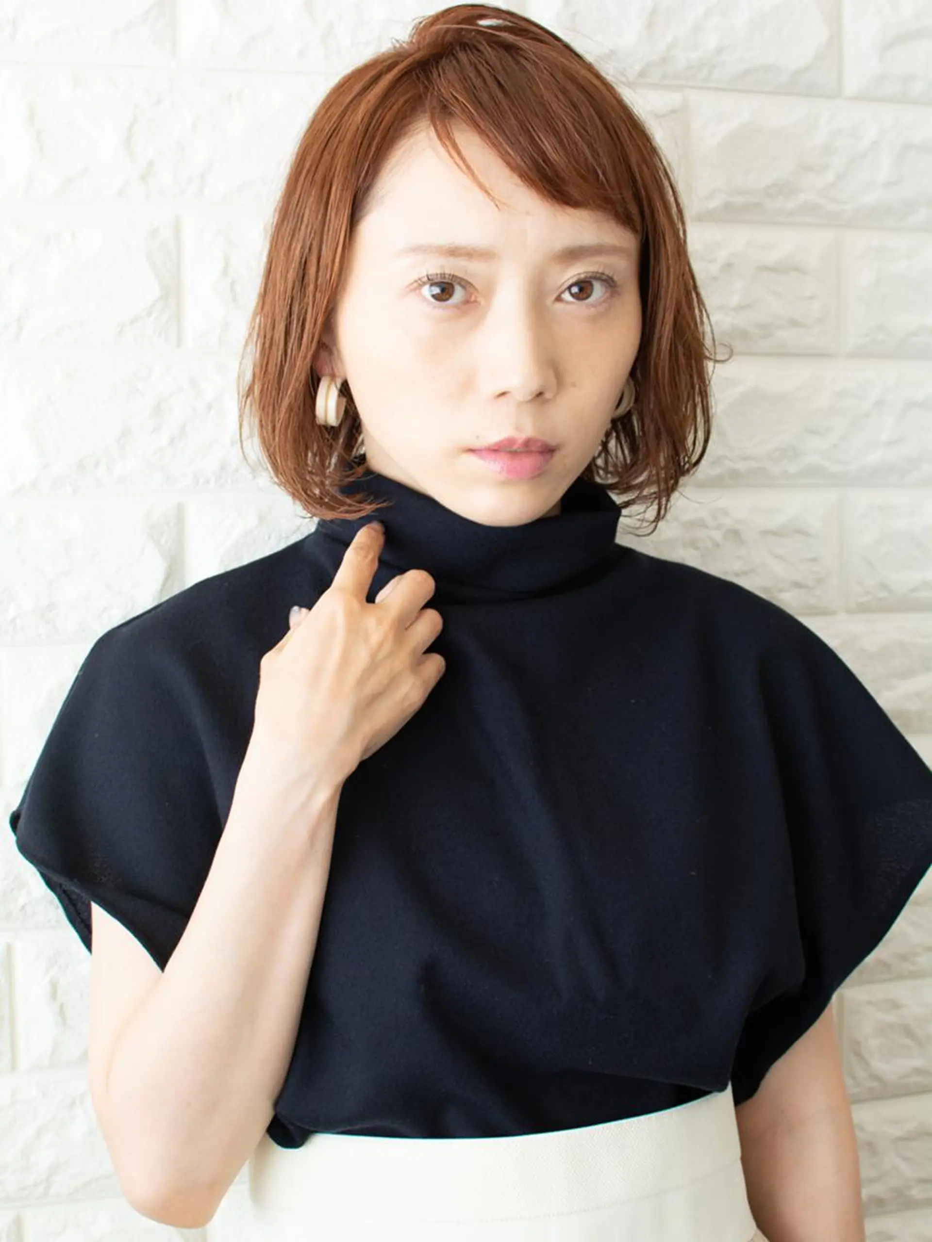 ミディアム ショートボブ ボブ 外国人風カラー ハイライト 外ハネヘア 撮影モデル 斉藤 正敏のその他イメージ