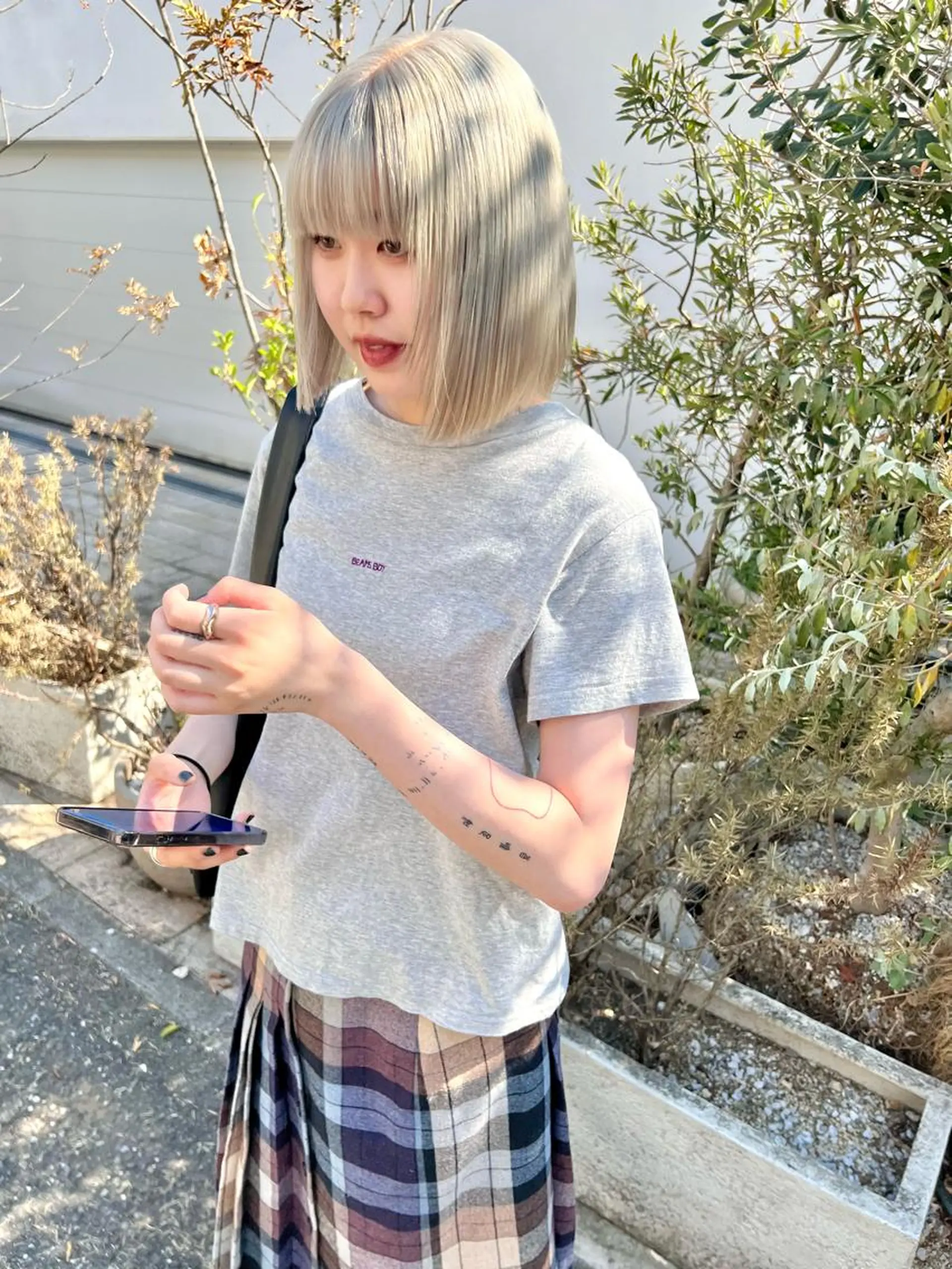 ショート カラー 黒髪 ブリーチ カット ヘアカラー トリートメント sakoda shunkiのヘアスタイル