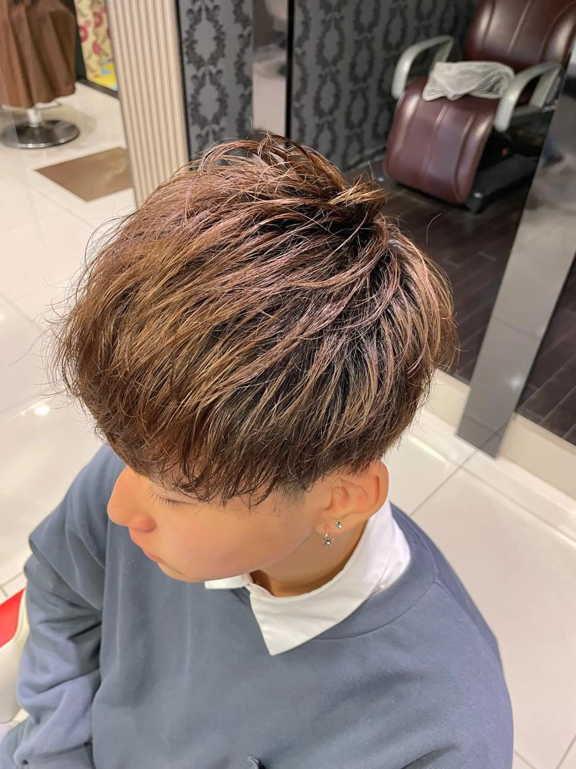 ショート 白髪ぼかし＆ショート ＆ツヤ髪💎YUMAのヘアスタイル