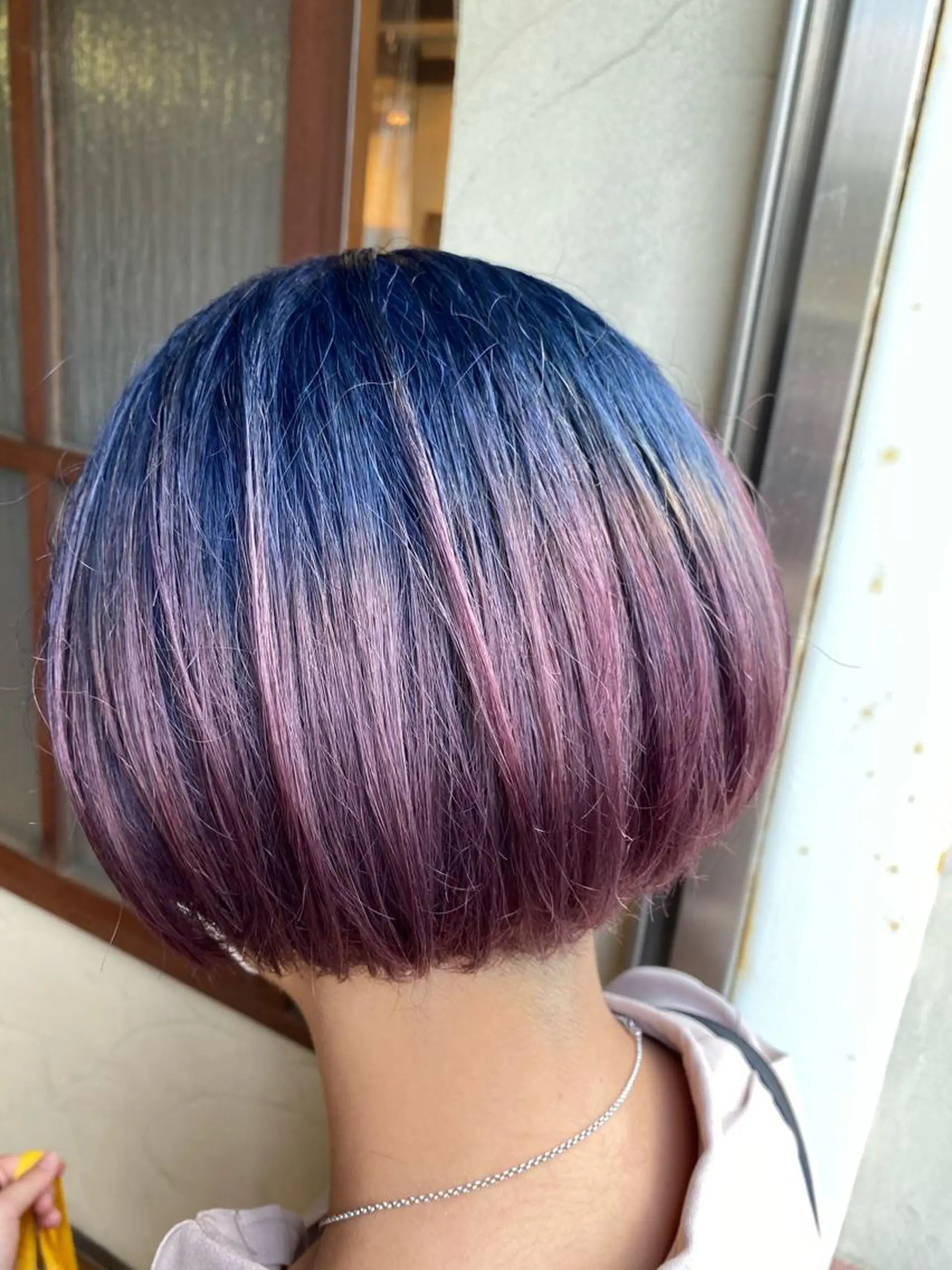 ショート カラー パーマ ヘアアレンジ メンズ キッズ ネイル マツエク・マツパ グラデーションカラー ブルー グラデーション emu所属・🌈髪質改善・美髪矯 正・平野瀬乃🌈のヘアスタイル