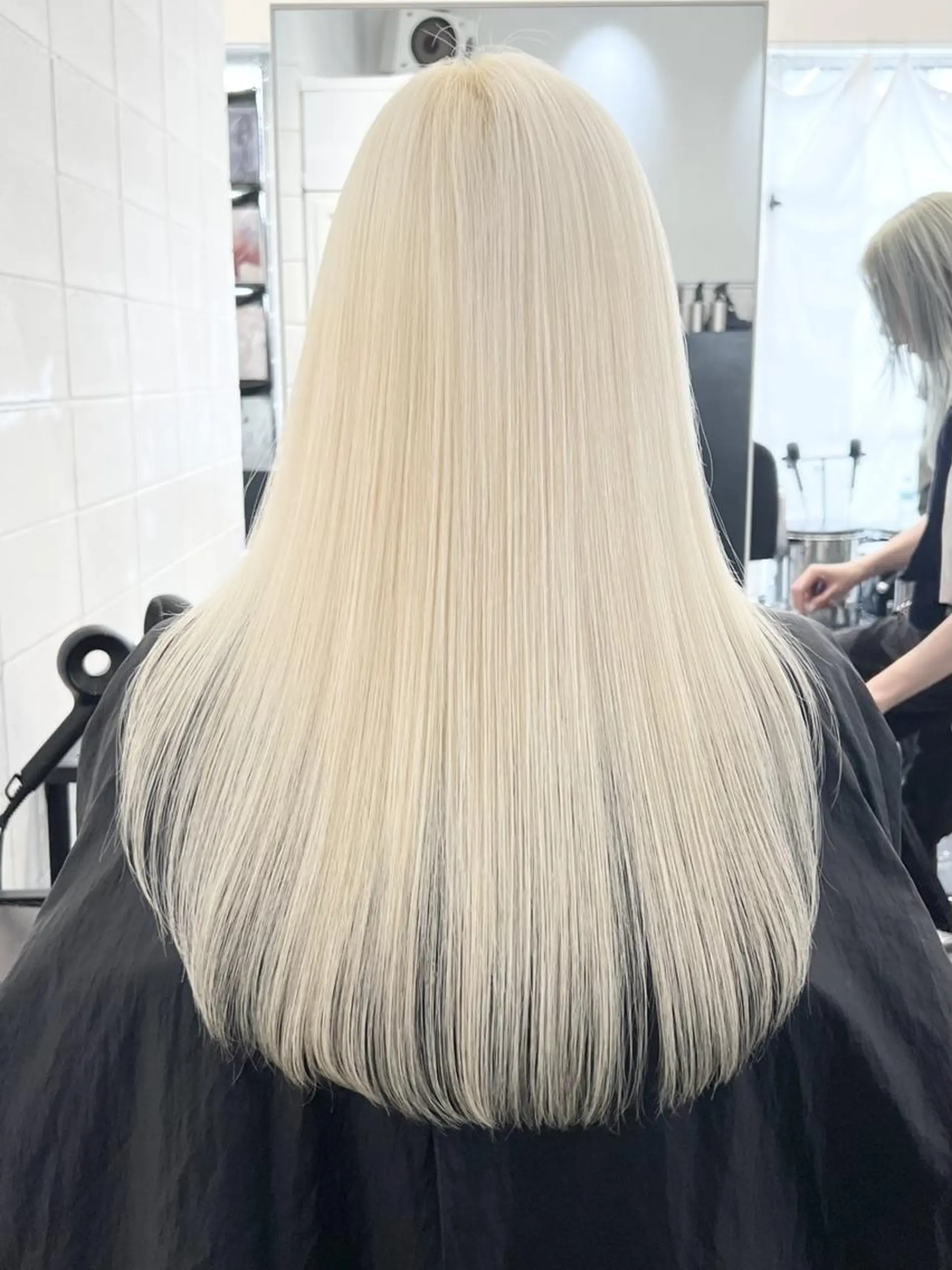 ロング ワンレンボブ ボブ 髪質改善 韓国風ヘア トリートメント ヘアカラー トリートメント ダブルカラー/ -KOKO-本八幡のヘアスタイル