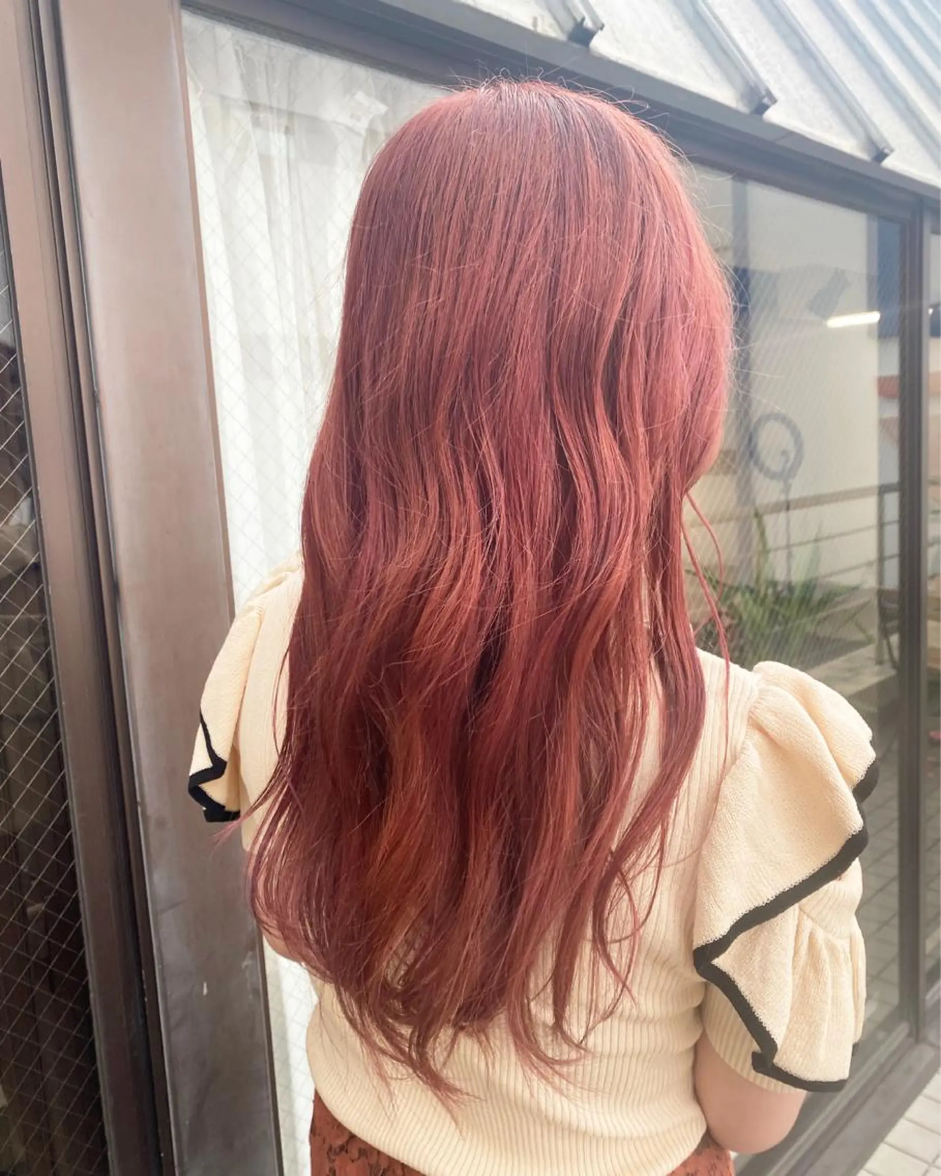 ロング カラー ヘアアレンジ ブリーチ ケアブリーチ ピンクカラー 韓国ヘア×髪質 改善🇰🇷シオリのヘアスタイル