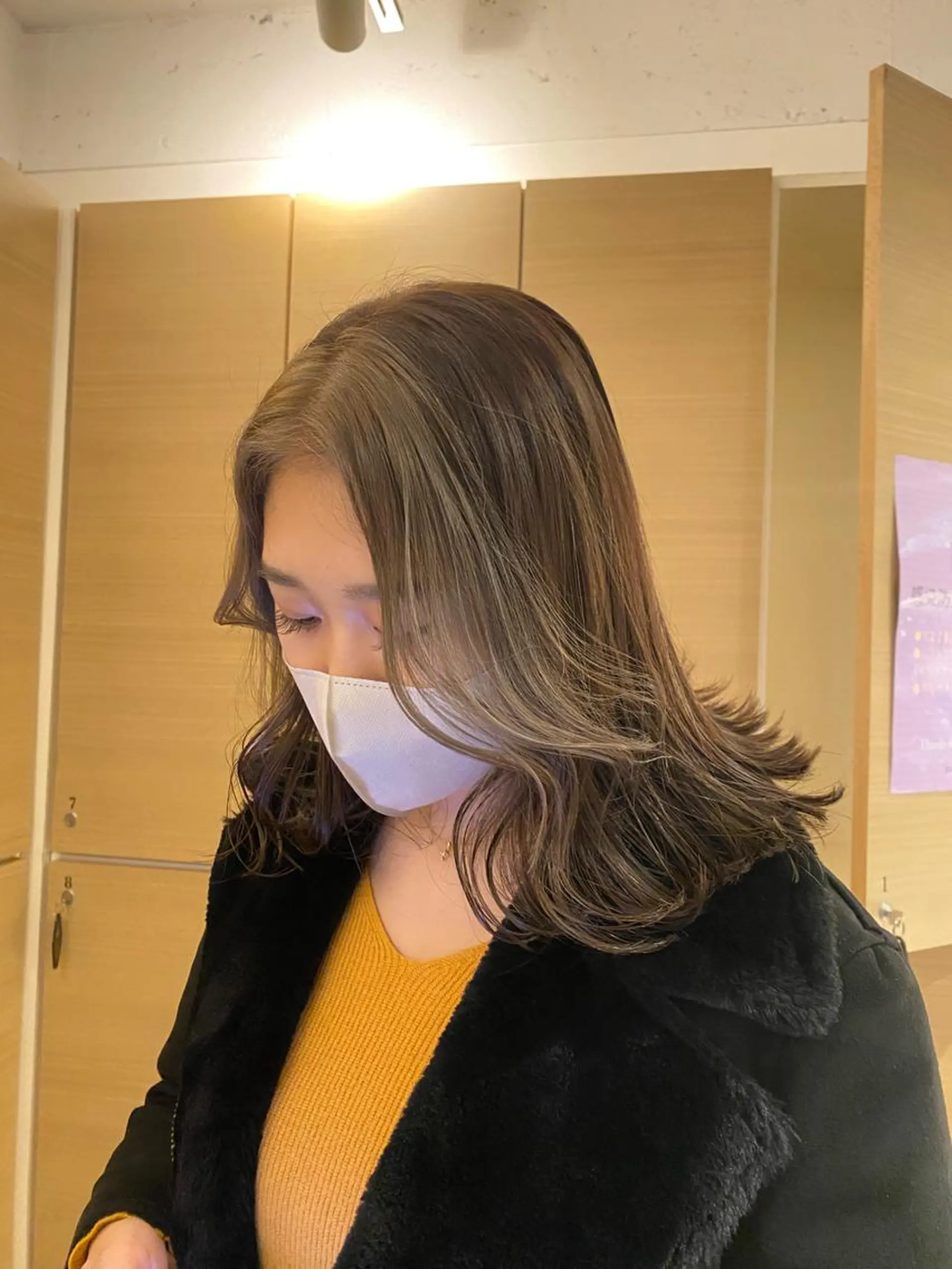 セミロング R 横浜【アール】所属・ハイトーン/韓国 ヘア　momo˚✧₊のヘアスタイル