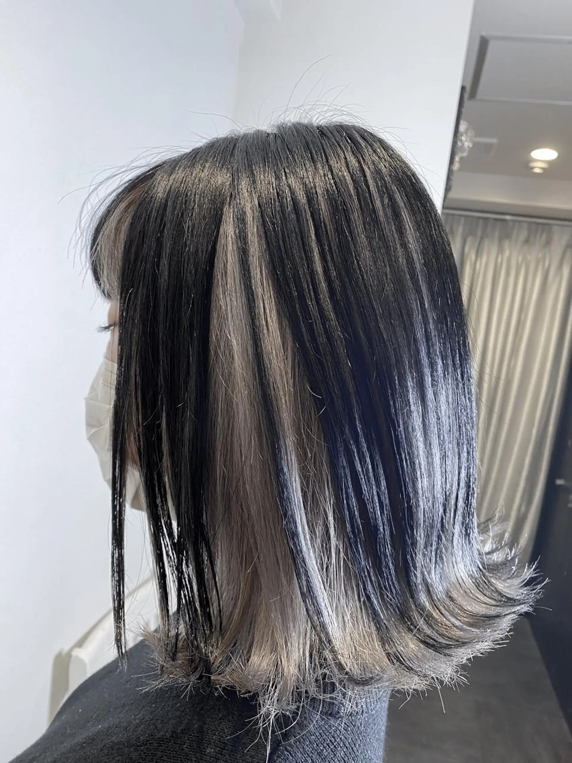 ミディアム カラー ハイライト/ブリーチ バレイヤージュ関佳祐のヘアスタイル