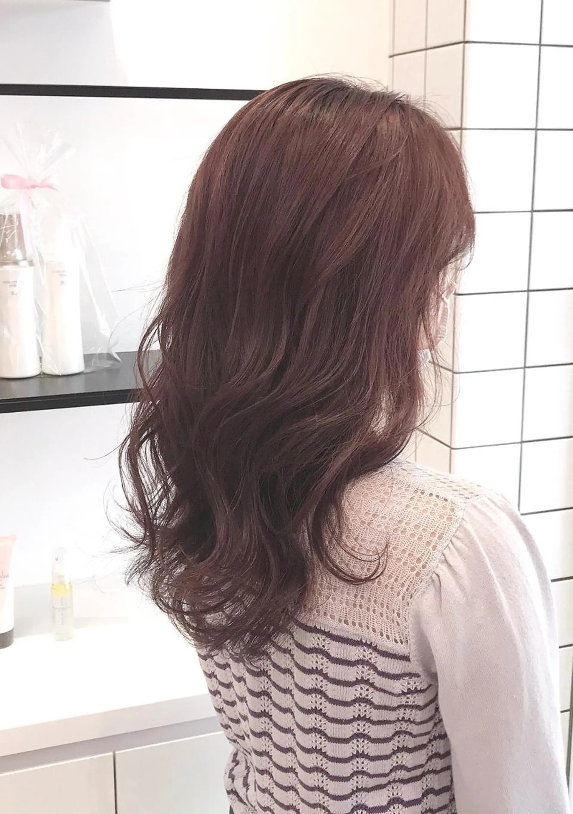 セミロング カラー ブラウンカラー 髙橋 かすみのヘアスタイル