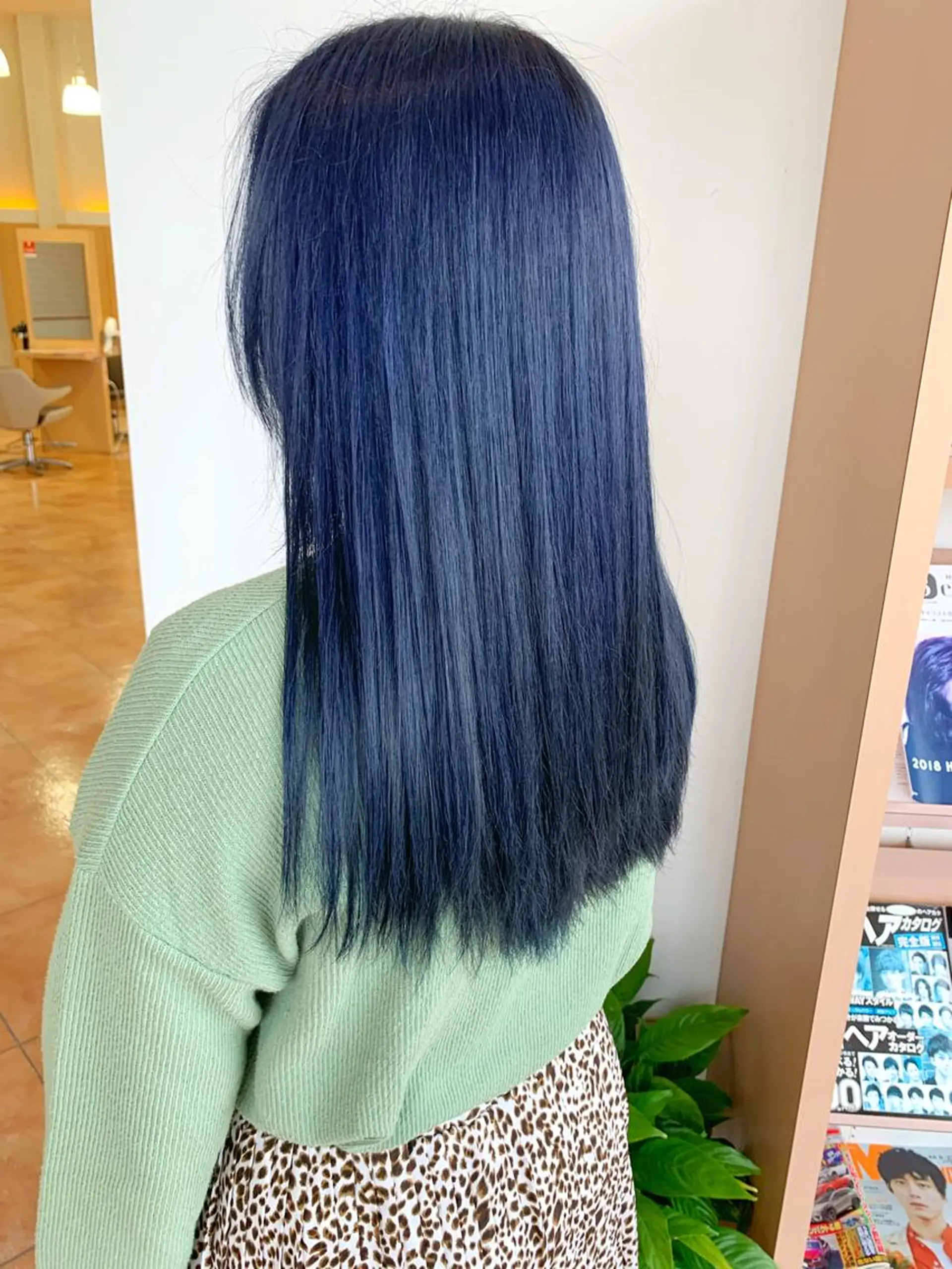 ロング カラー ブルーカラー ネイビーカラー ヘアカラー karen ☺︎のヘアスタイル