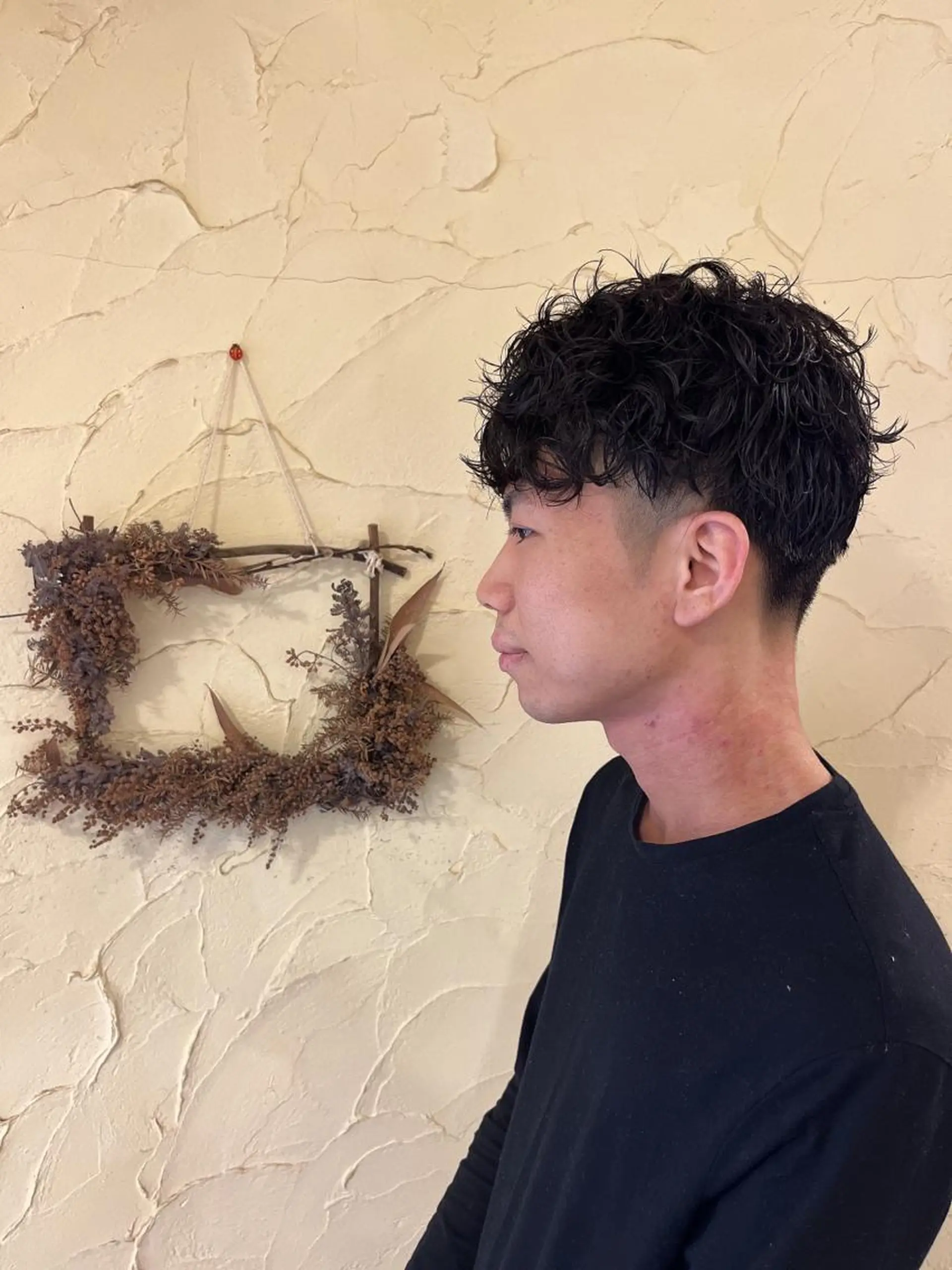 ショート カット パーマ 柘植 雅大のヘアスタイル