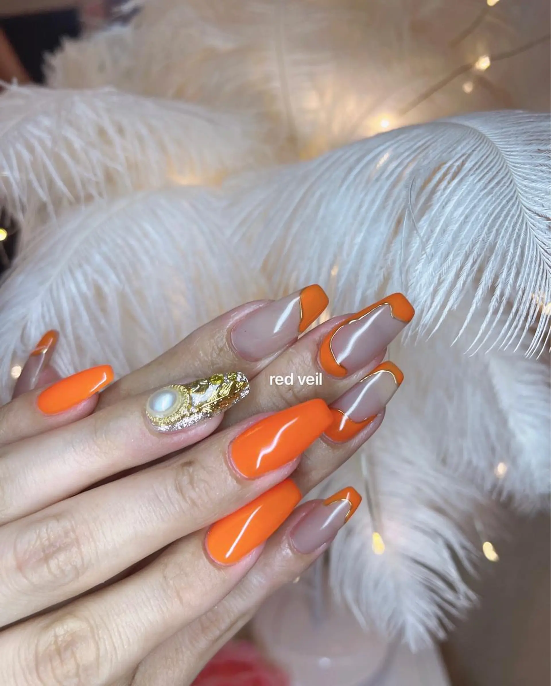 セミロング ネイル ハンドネイル 長さ出し専門 nynaのネイルデザイン