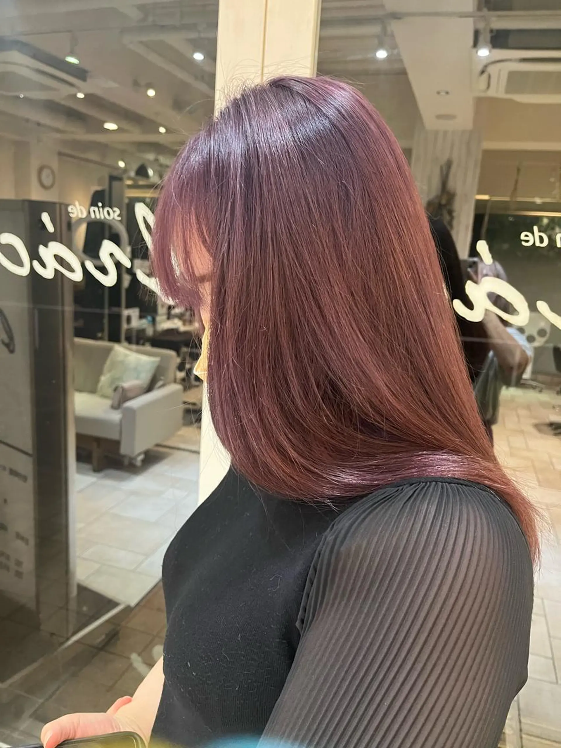 カラー ブリーチ ダブルカラー エドルカラー インナーカラー ブリーチなしカラー ヘアカラー トリートメント 髪質改善/レイヤー/ ボブ/磯野史歩のヘアスタイル