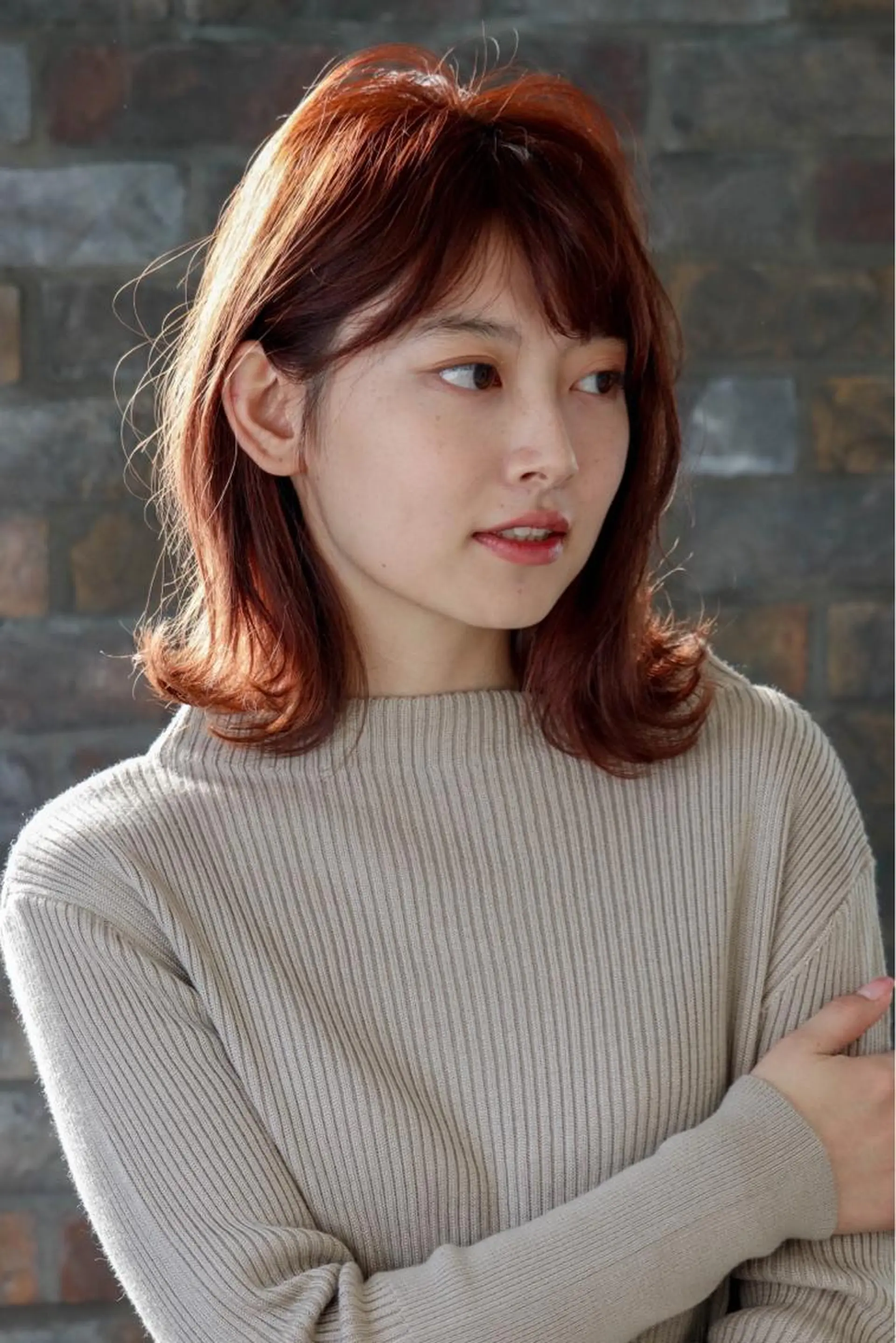 ミディアム カラー カット ヘアカラー トリートメント Kazu .Kのヘアスタイル