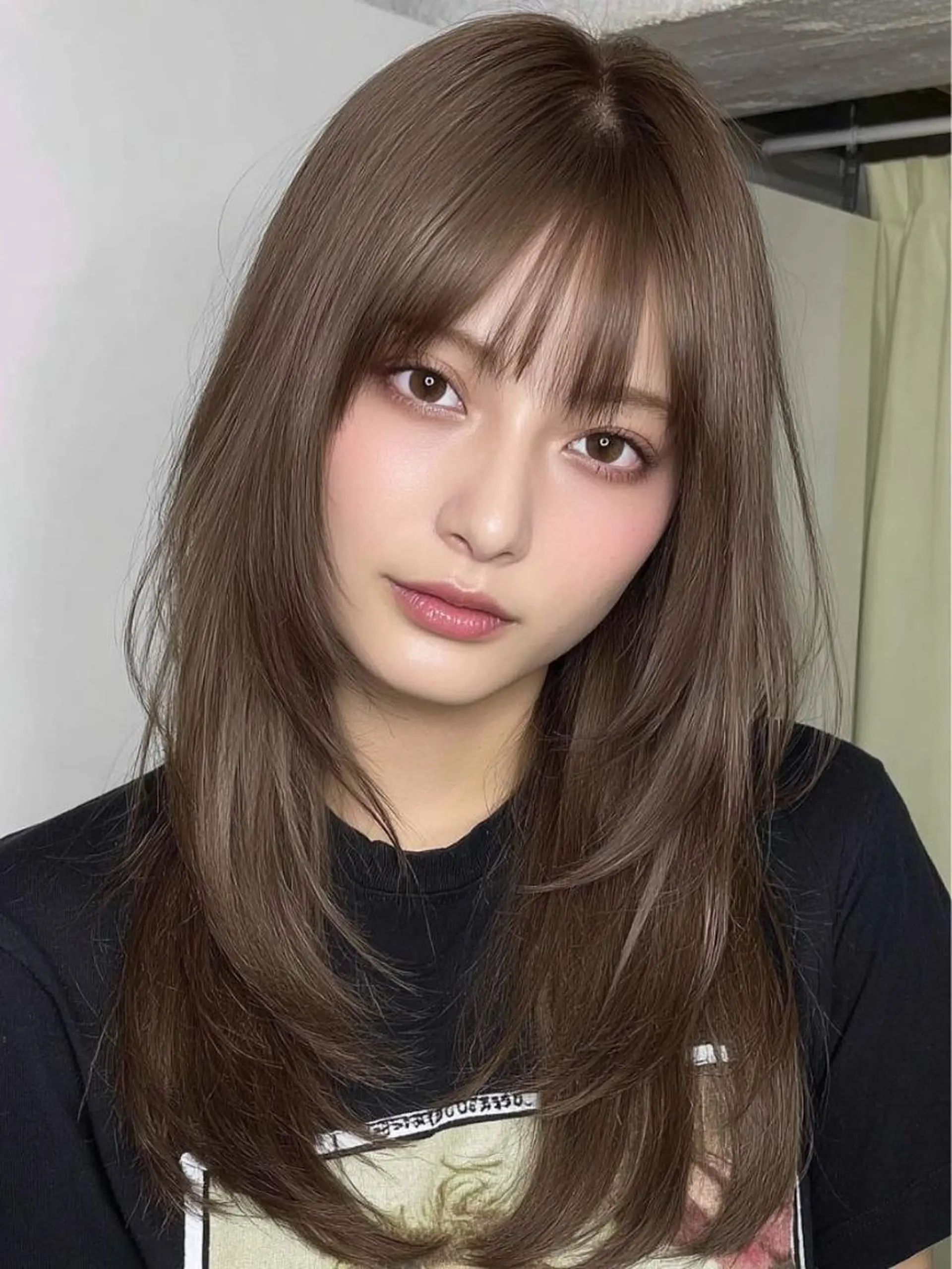 カラー ロング カット ヘアカラー ✂韓国レイヤー 🦋みやび🪽のヘアスタイル