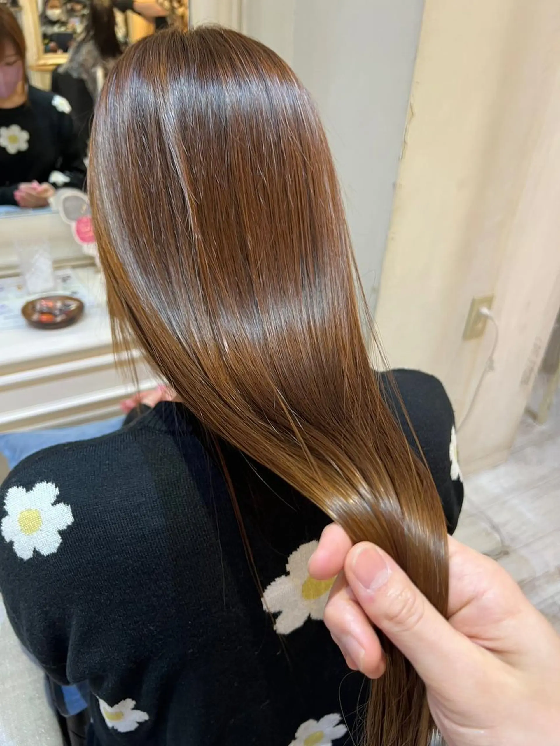 ロング カラー ヘアアレンジ アディクシーカラー アッシュ バレイヤージュ ベージュカラー ブリーチ N° uairo 川崎店【ユアイロ】のヘアスタイル