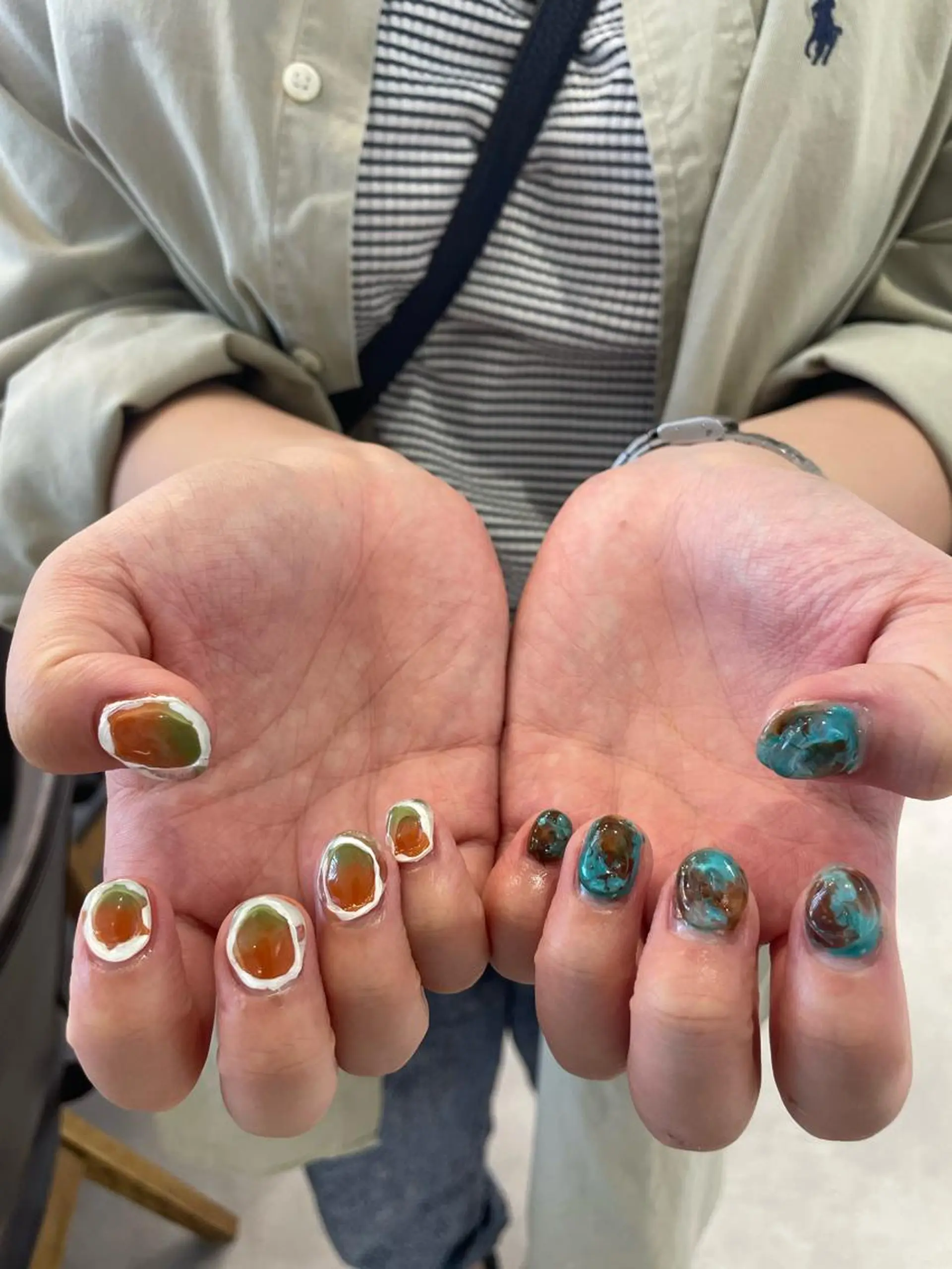 ネイル ジェルネイル パラジェル ハンドネイル hair&nail ☯️アイリ☯️のネイルデザイン