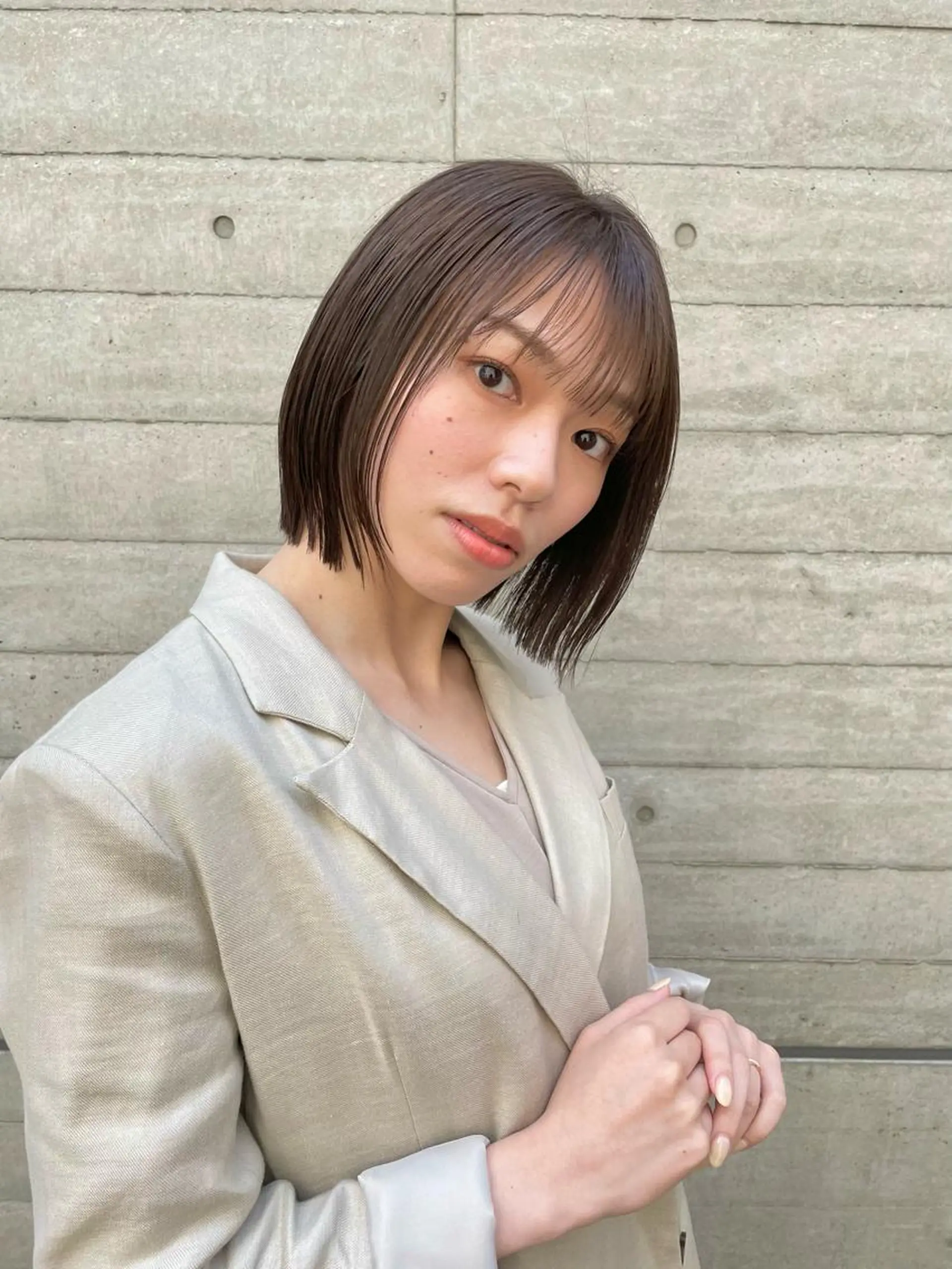 ショート カラー ベージュカラー 透明感カラー ミント ミントベージュ ツヤ美髪💐 髪質改善/高山愛来のヘアスタイル