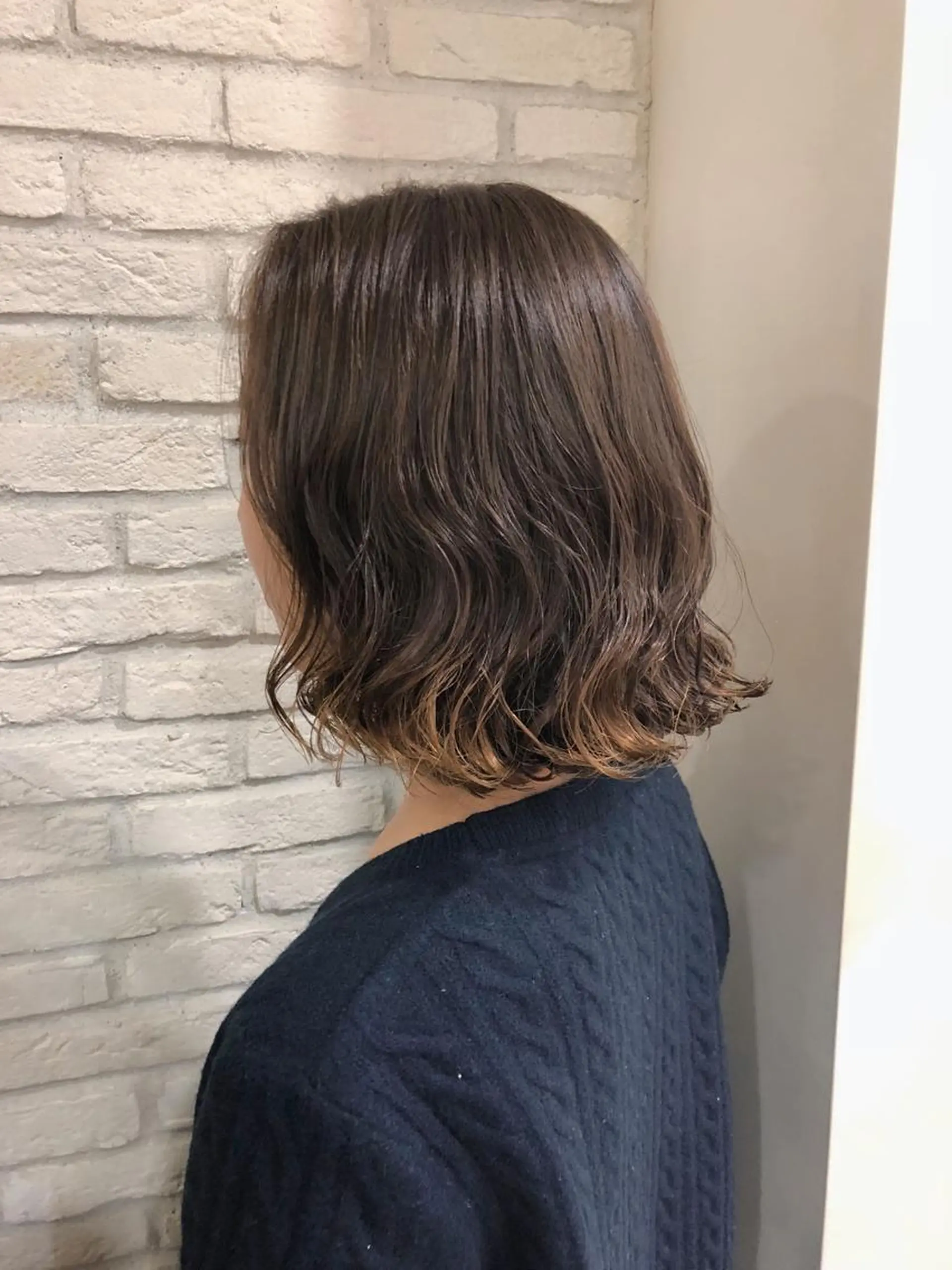 ミディアム カラー パーマ ミディアムパーマ HAUS 片山みほのヘアスタイル