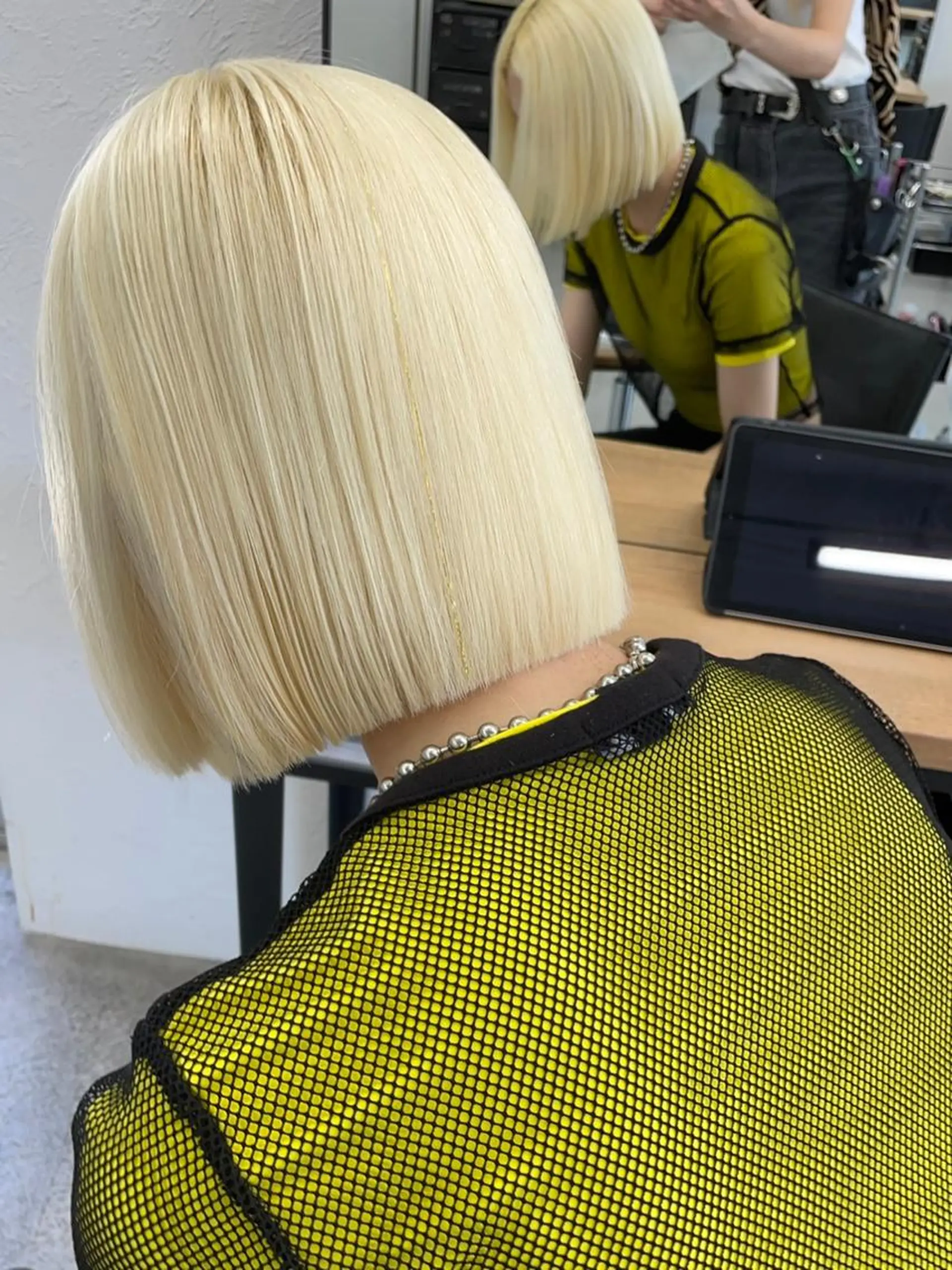 ショート カラー ブロンド ボブ ヘアカラー トリートメント 韓国/ハイトーン/ ボブ🎀MIKU🎀のヘアスタイル