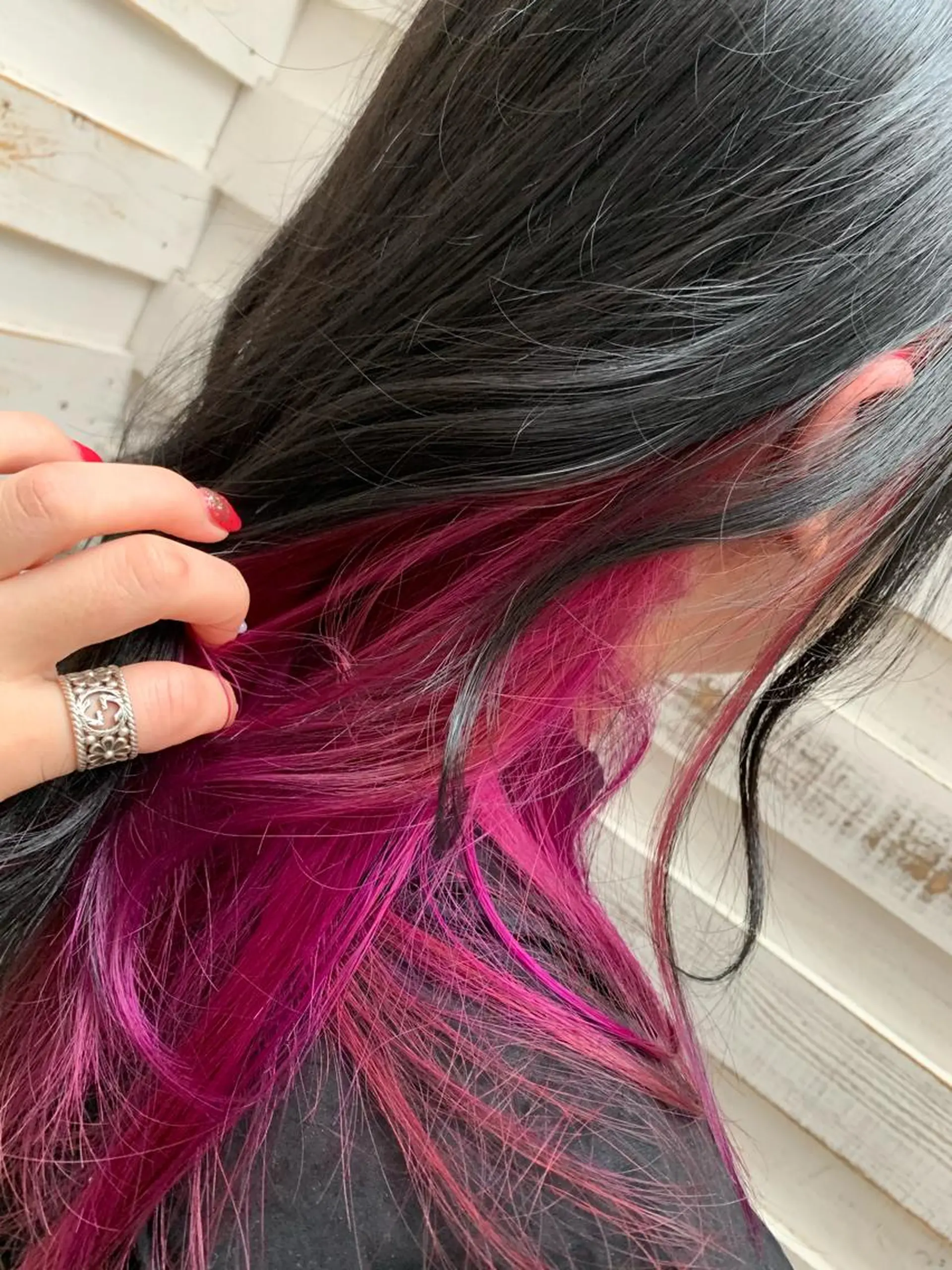 セミロング カラー ヘアアレンジ イルミナカラー インナーカラー ピンクカラー 髪質改善 小顔カット 指名支持率NO.1 スタイリストのヘアスタイル