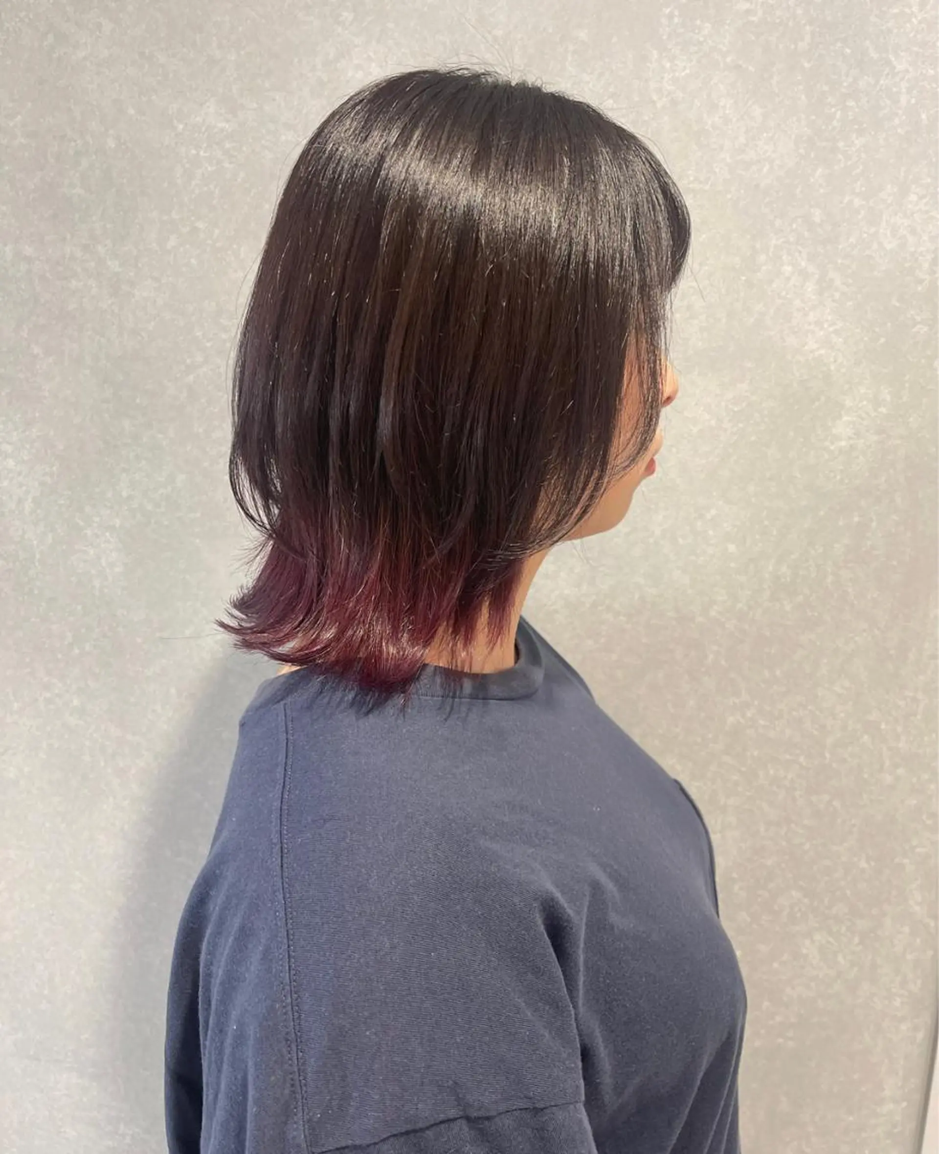 ミディアム カラー ウルフカット ヘアカラー 唐澤 千尋のヘアスタイル