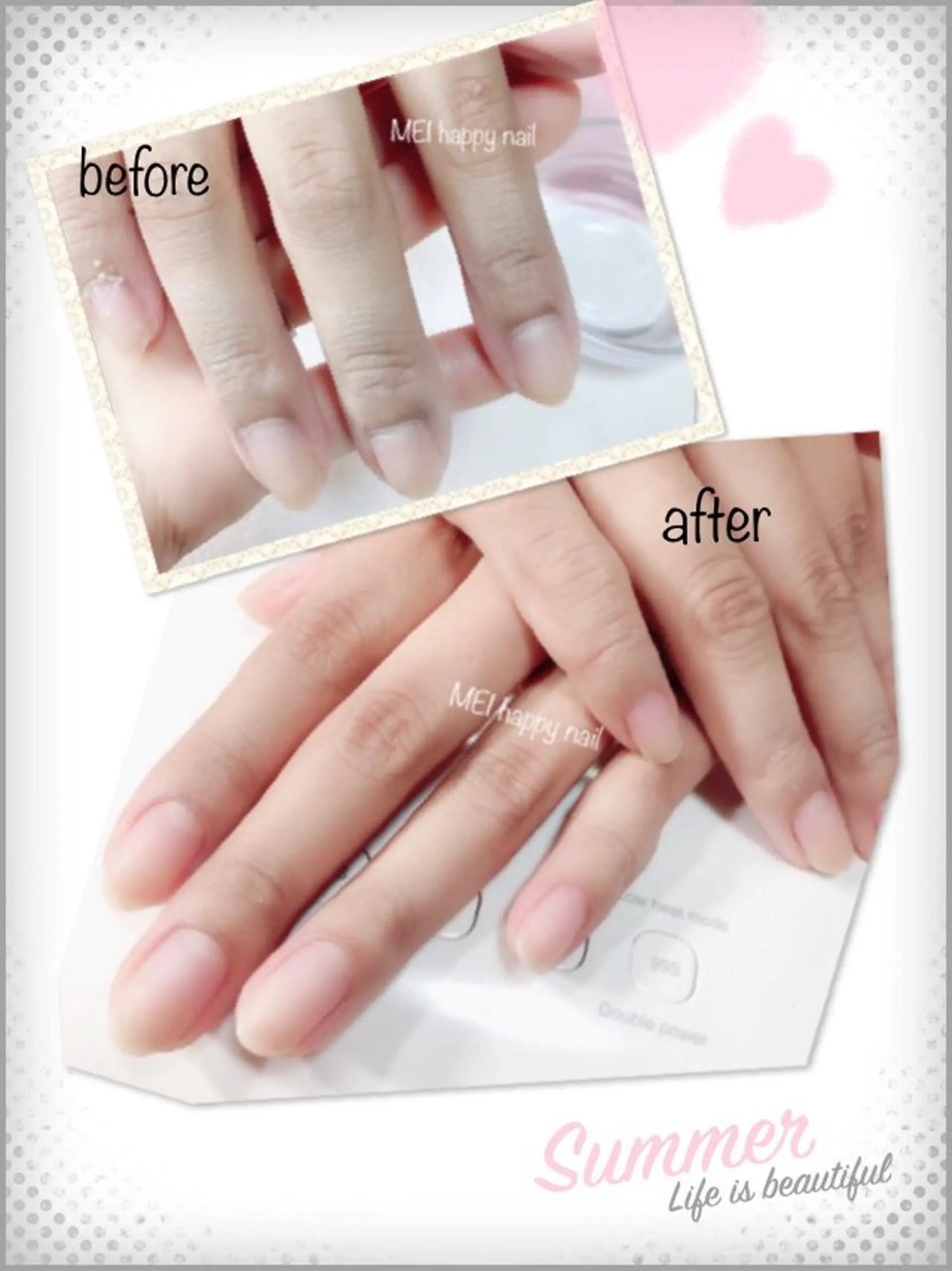 ネイル 北浦和 自爪育成ケアのネイルデザイン