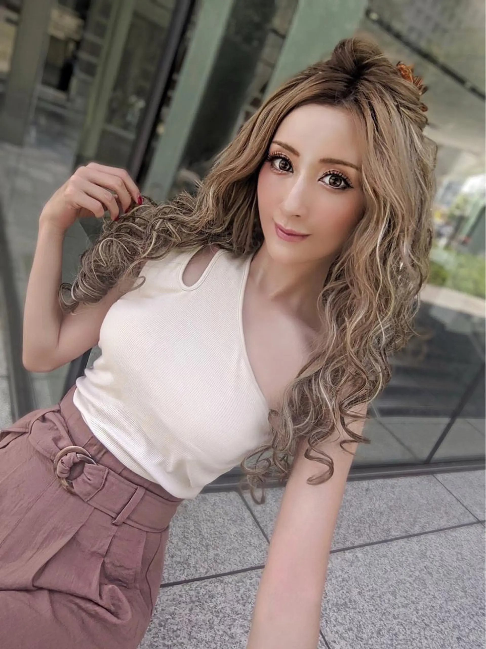 ロング エクステ 韓国カラー/エクステ carryのヘアスタイル