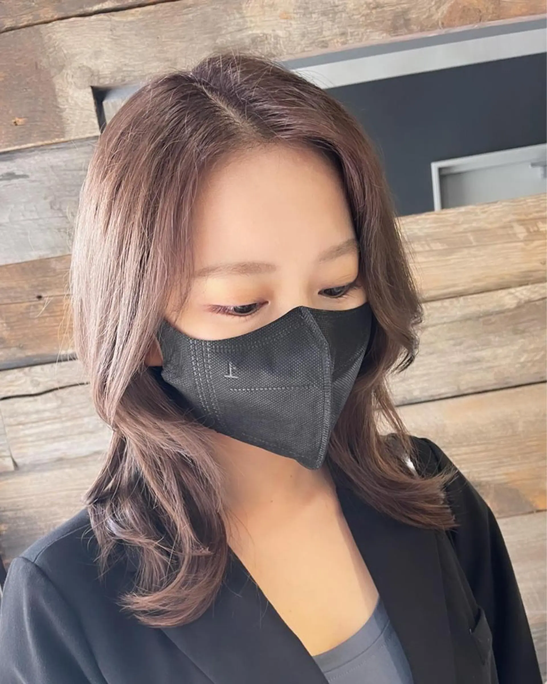 ミディアム 韓国風ヘア ヘアカラー and K所属・and K 那覇小禄店のヘアスタイル