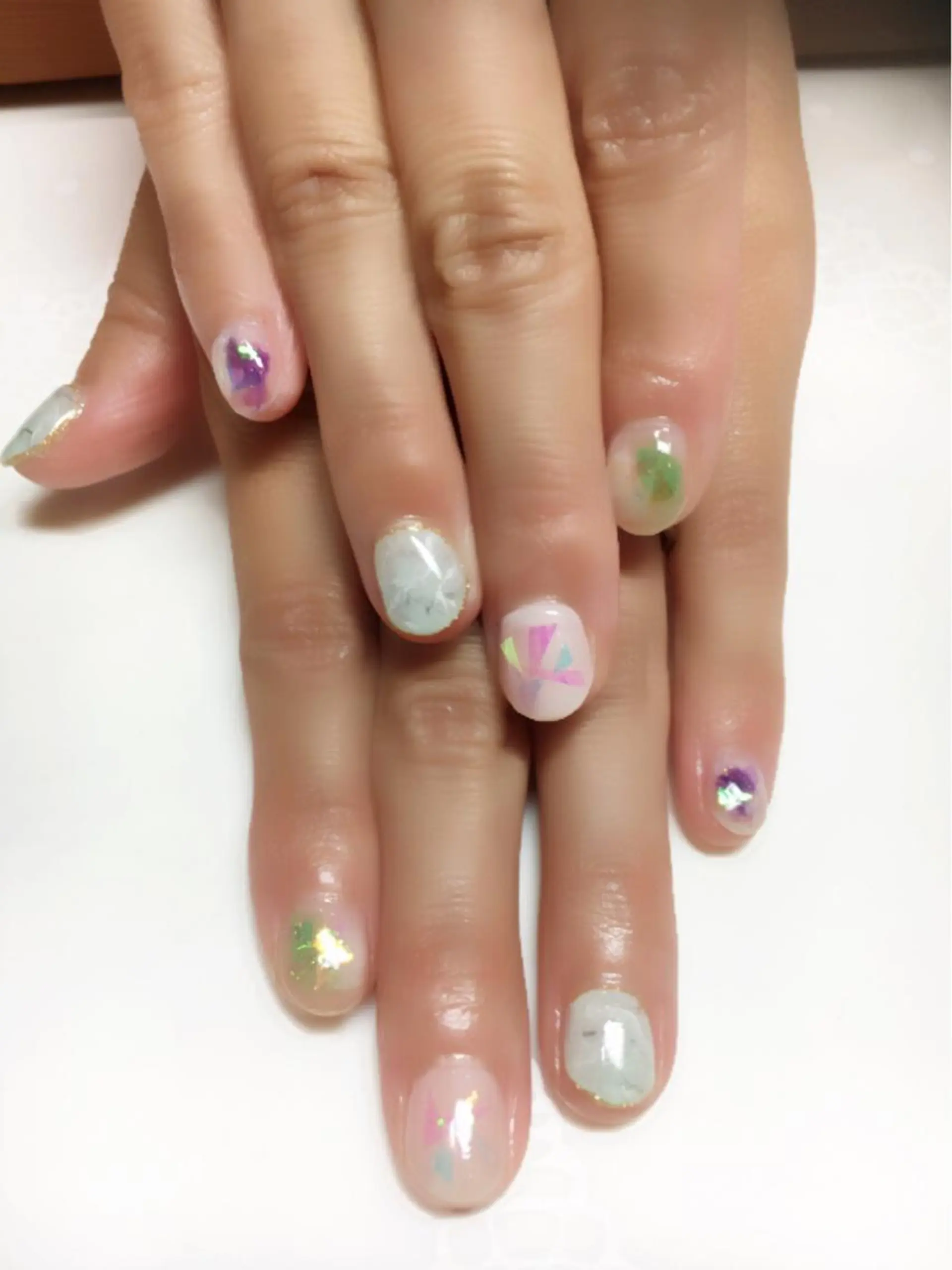 ネイル 大理石ネイル(マーブル) ニュアンスネイル フジタ エリカのネイルデザイン