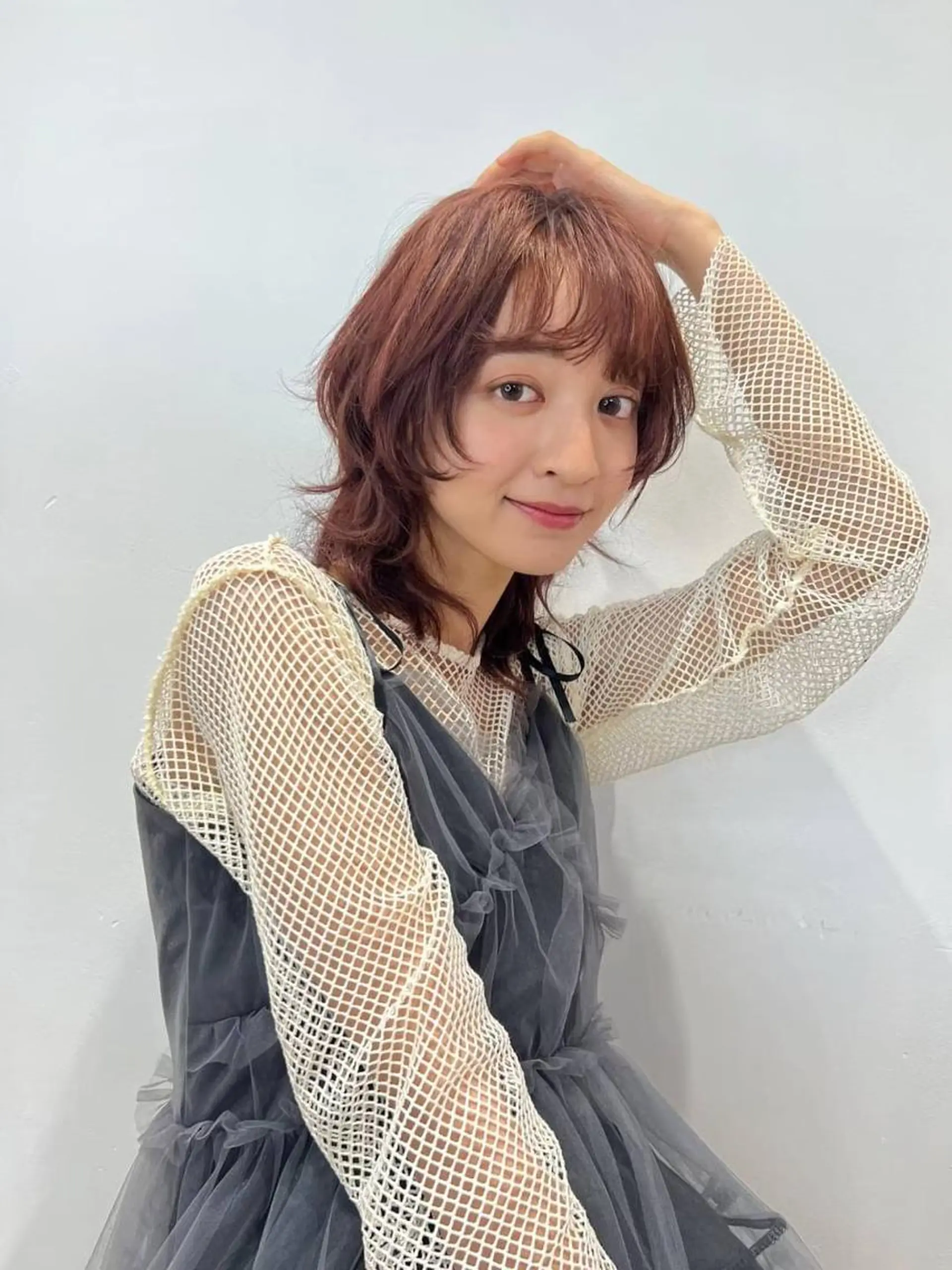 セミロング ヘアカラー 新山 大地のヘアスタイル