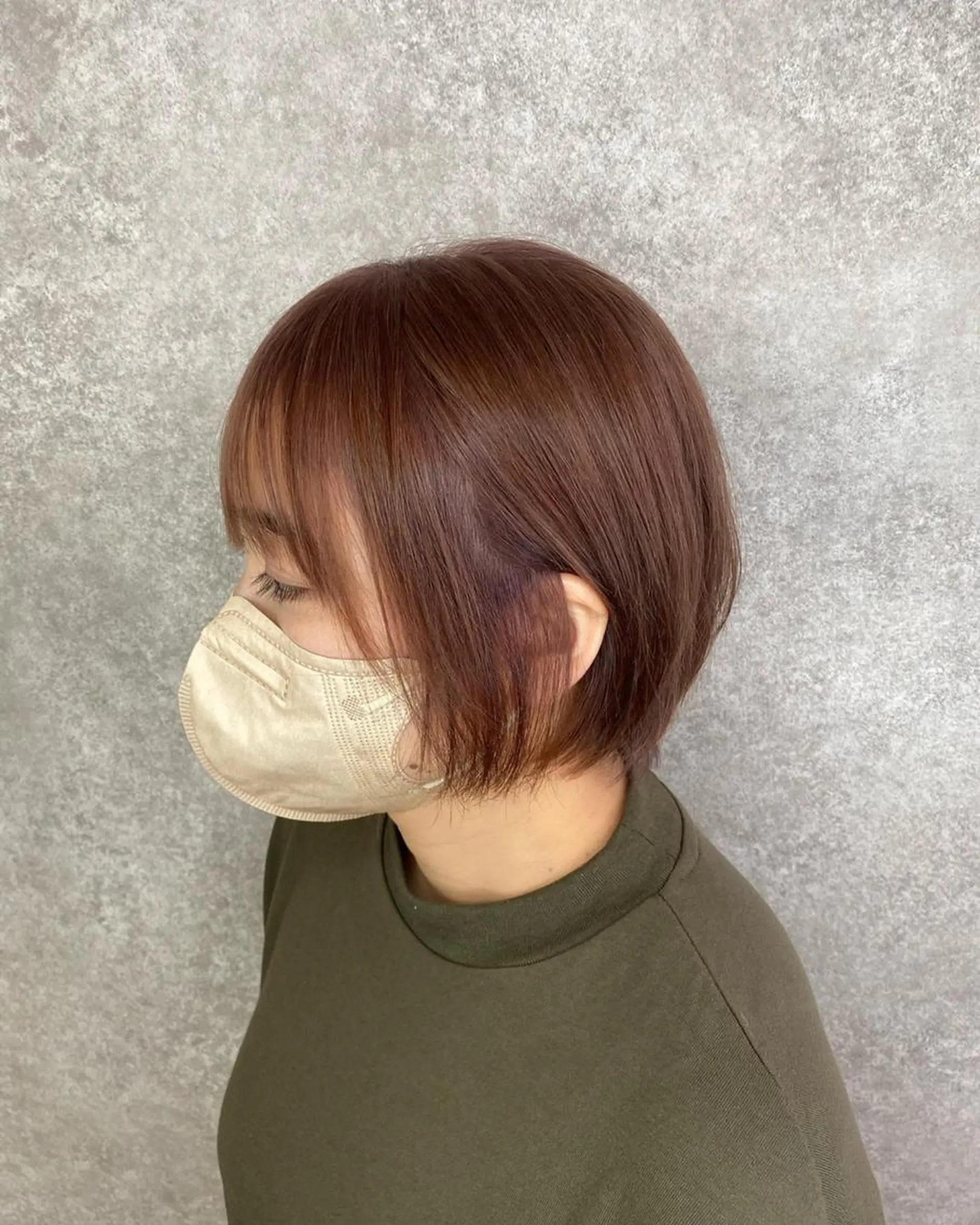 ロング カラー 黒髪 ブラウンカラー ボブ くびれヘア UNDER vr 【アンダーバー】のヘアスタイル