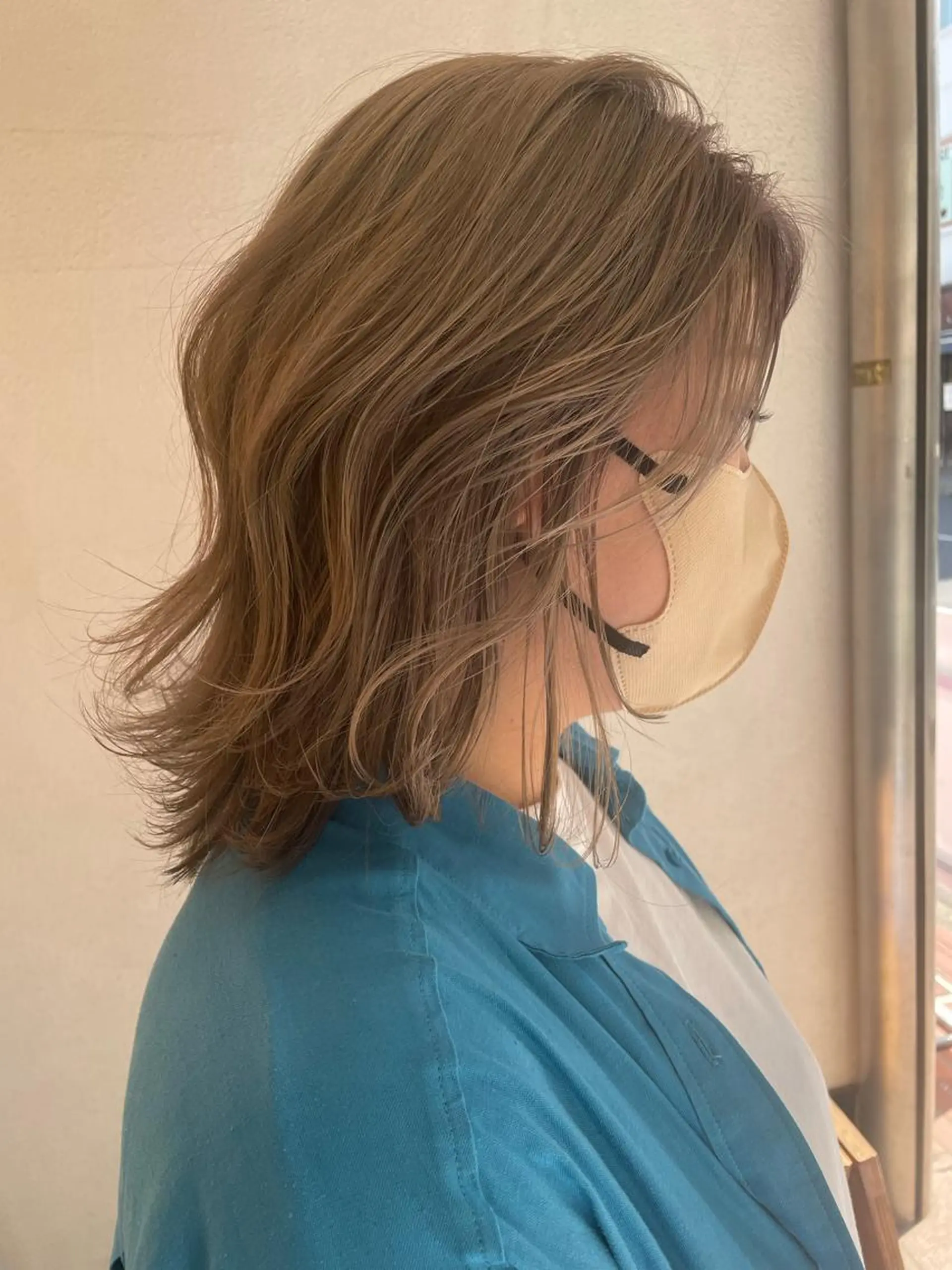 ミディアム ハッシュカット/ボブ /レイヤー/彩奈のヘアスタイル