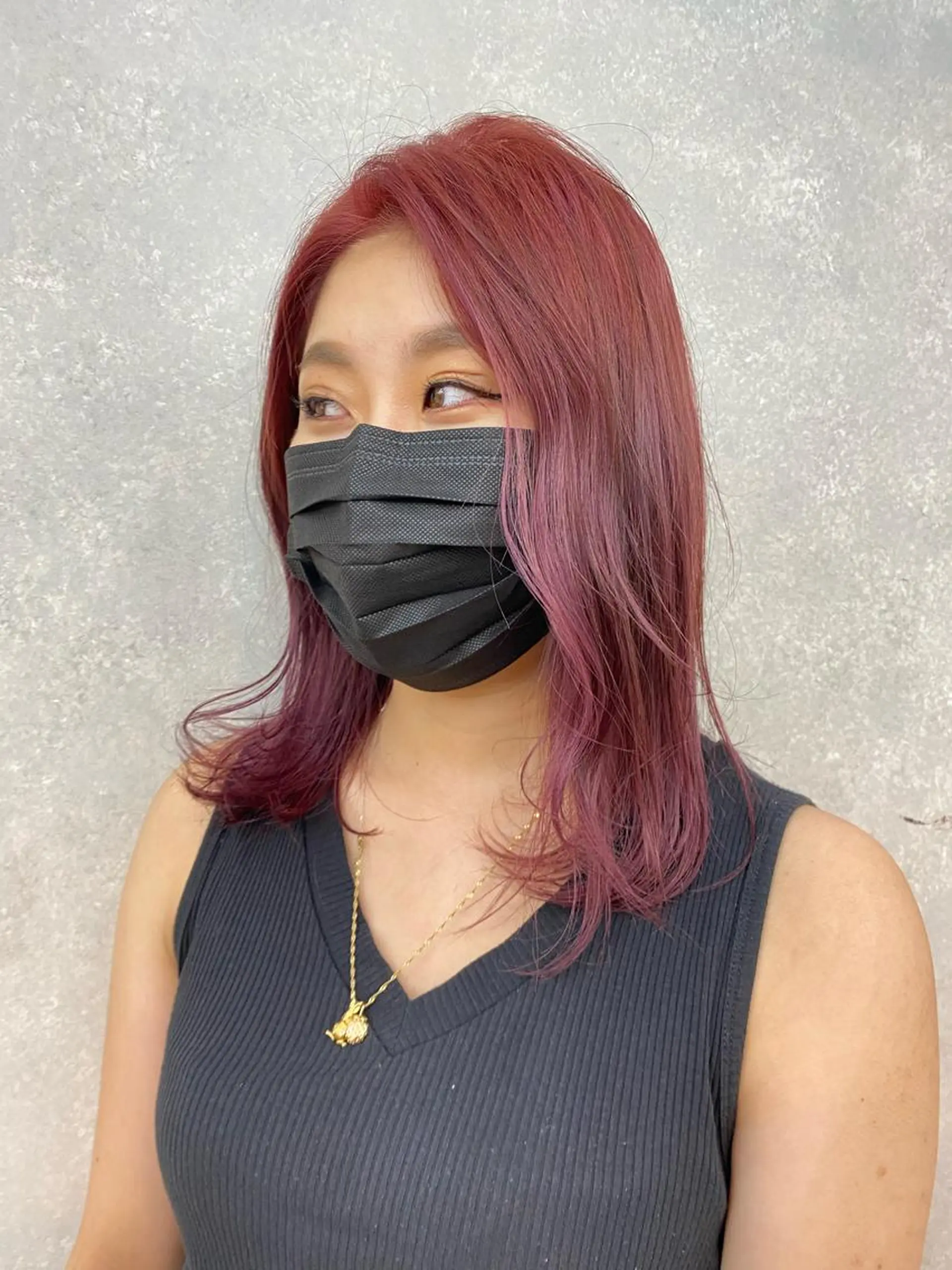 セミロング カラー 顔周りカット/透明感 カラー✂️MEIのヘアスタイル