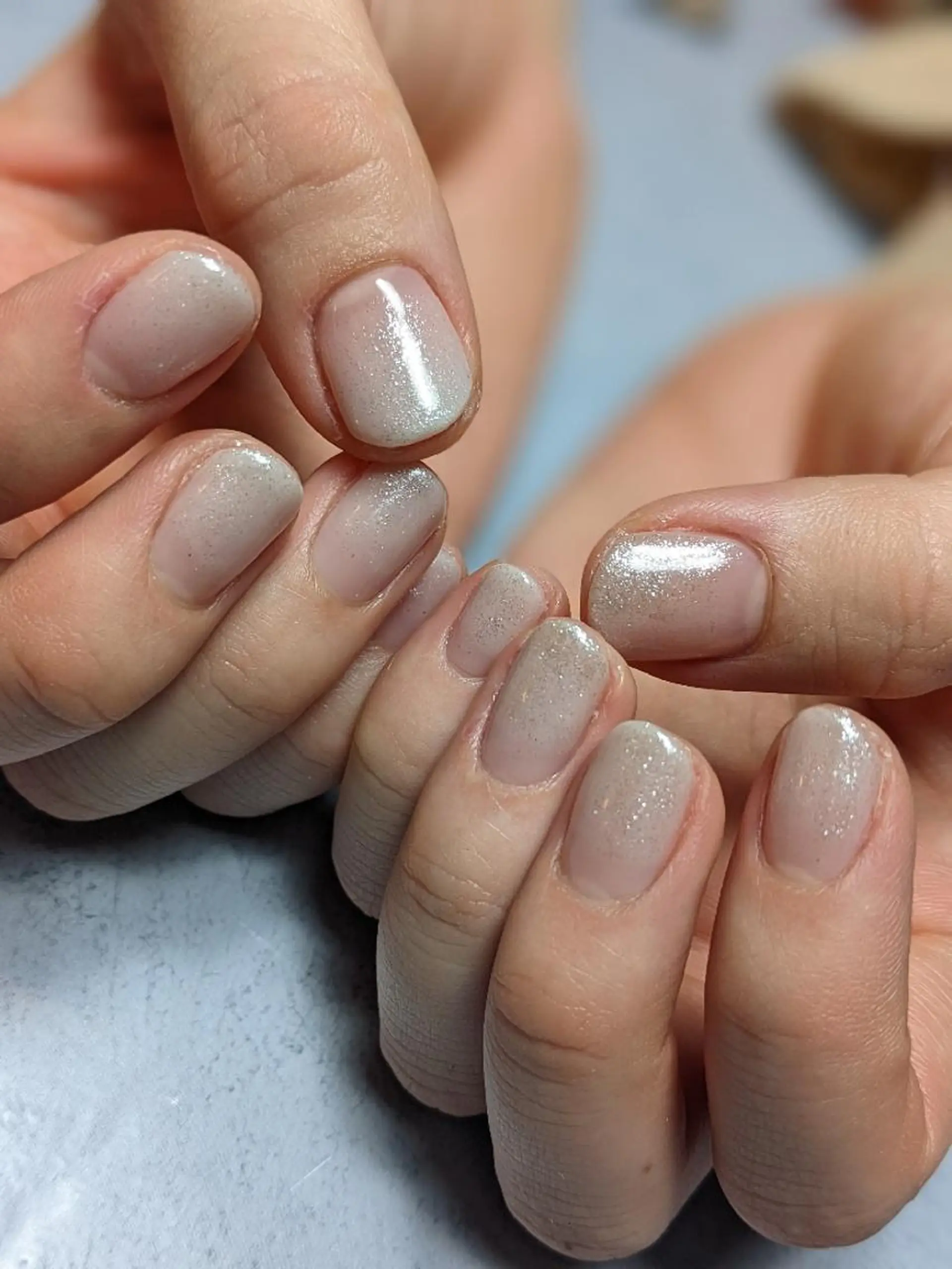 ネイル グラデーション ラメ(グリッター) ラメグラデーション ハンドネイル Nail SIRANGANAのネイルデザイン