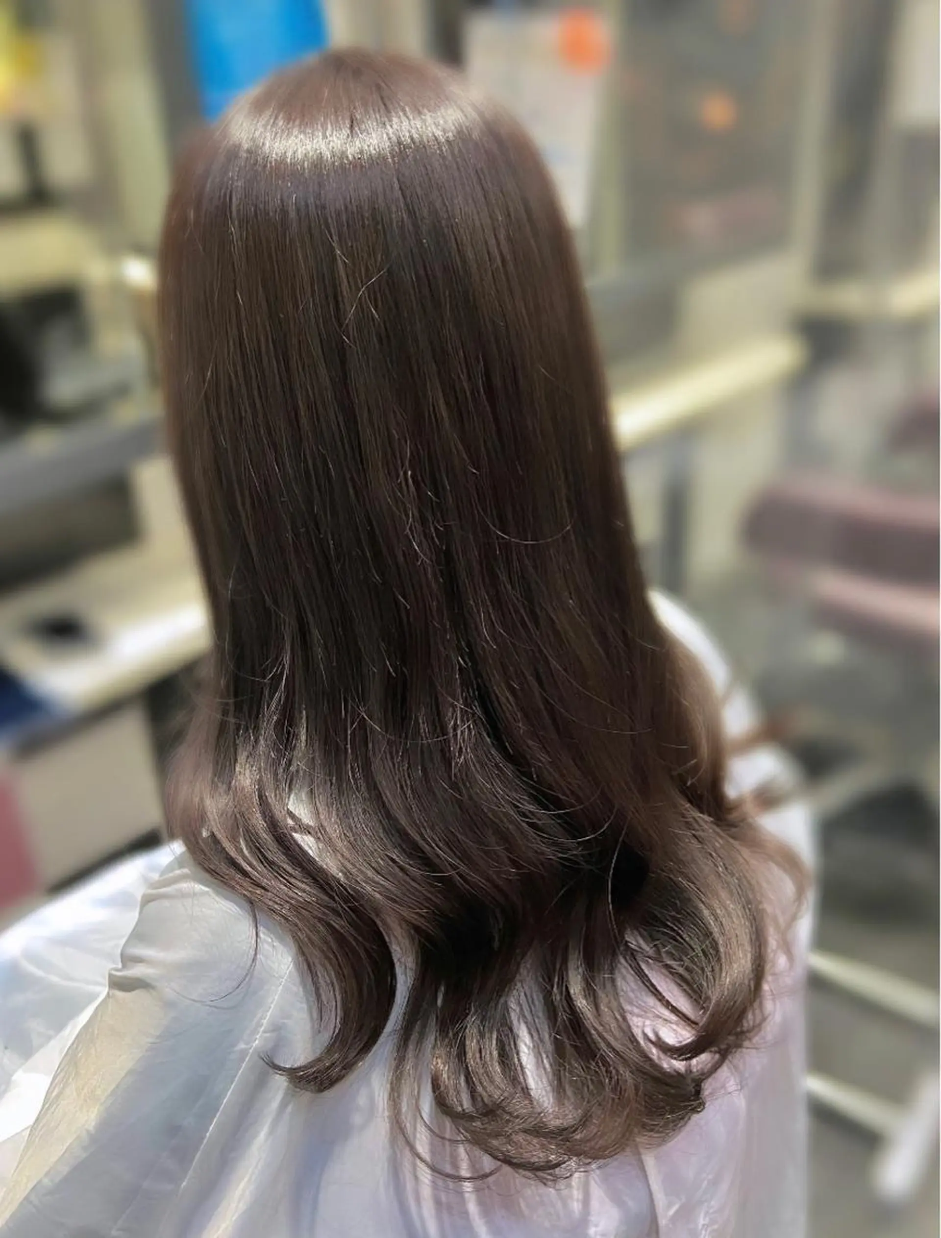 ロング カラー ベージュカラー ブラウンカラー ショコラグレージュ チョコレートブラウン ココアベージュ カット ヘアカラー トリートメント 韓国ヘア ♡tomimaのヘアスタイル