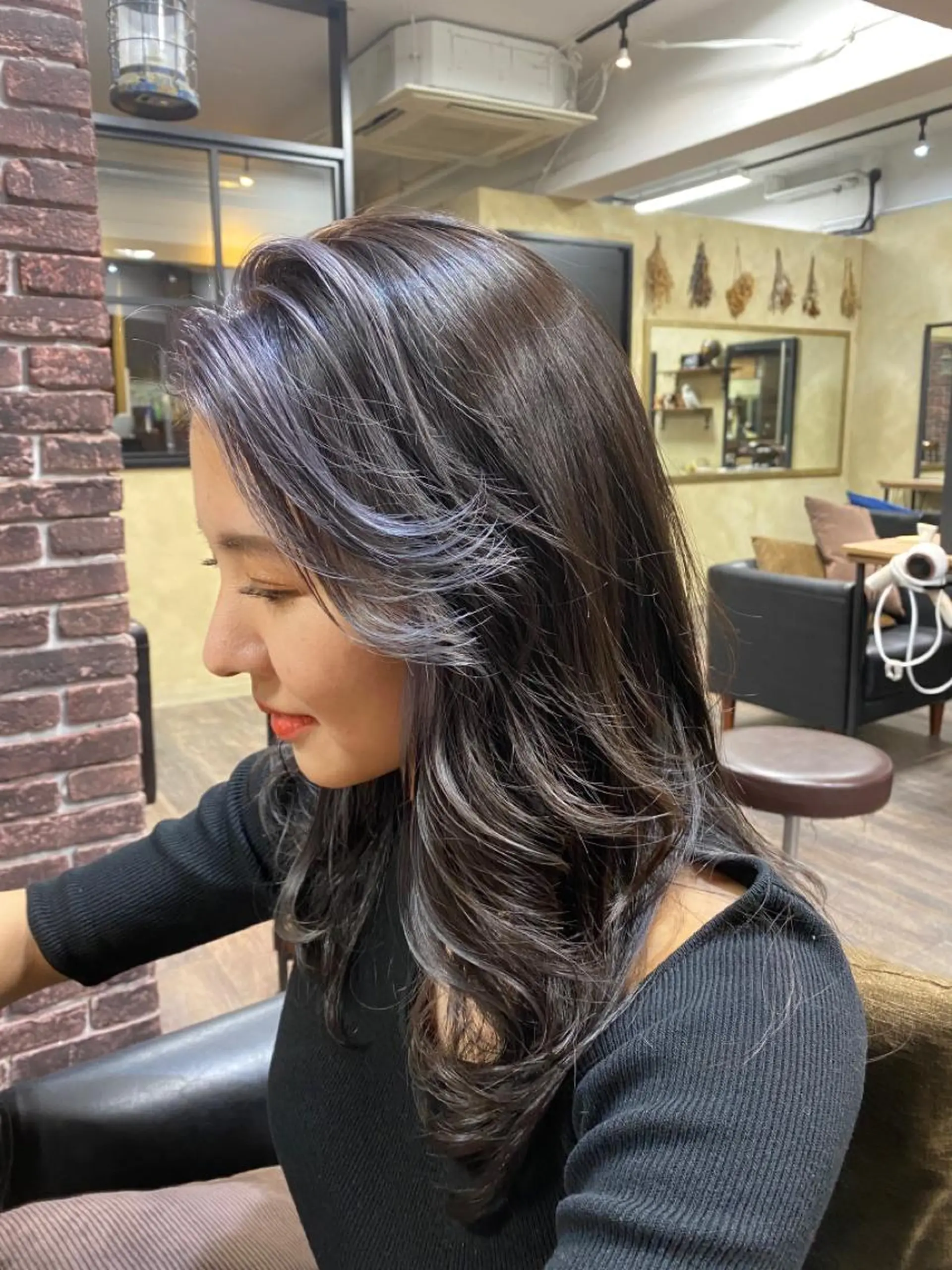 セミロング カット ヘアカラー トリートメント 透け感×顔まわり デザイン✂︎吉田のヘアスタイル