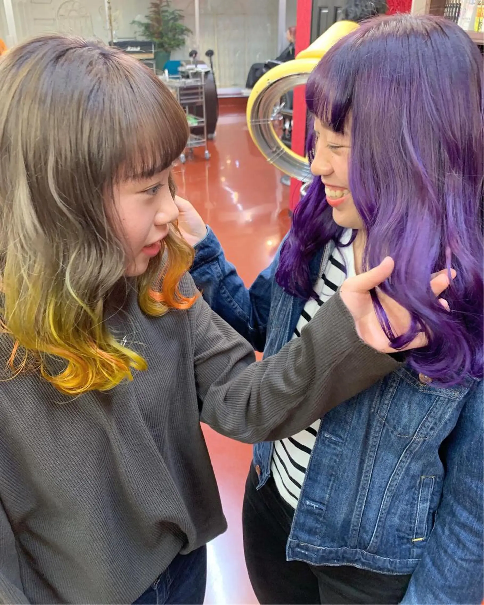 ミディアム カラー ピンクベージュ/新潟 万代/高橋桃葉🍑のヘアスタイル