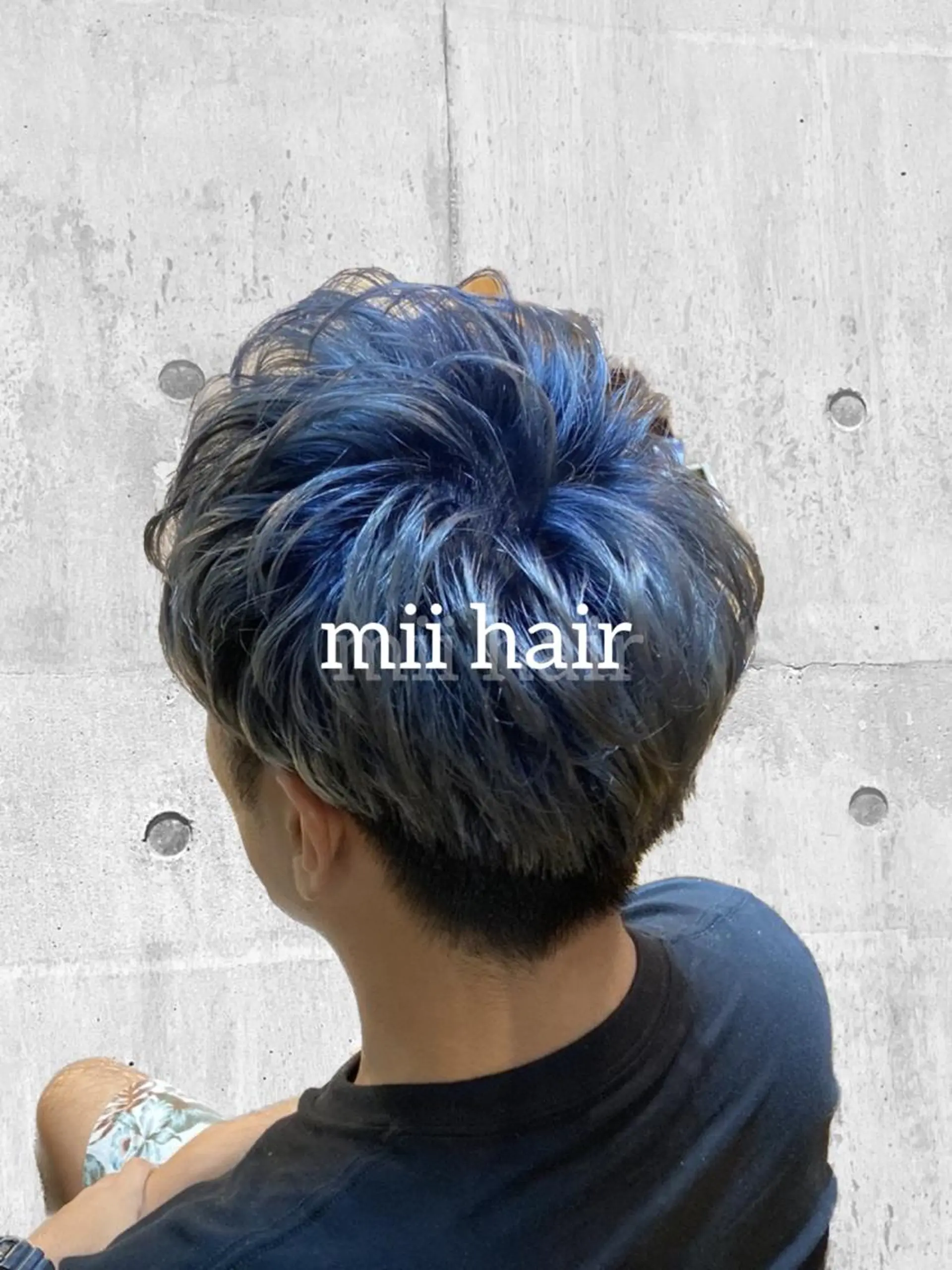 カラー メンズ ブルーカラー シルバー Miku❇️ フェイスレイヤーのヘアスタイル