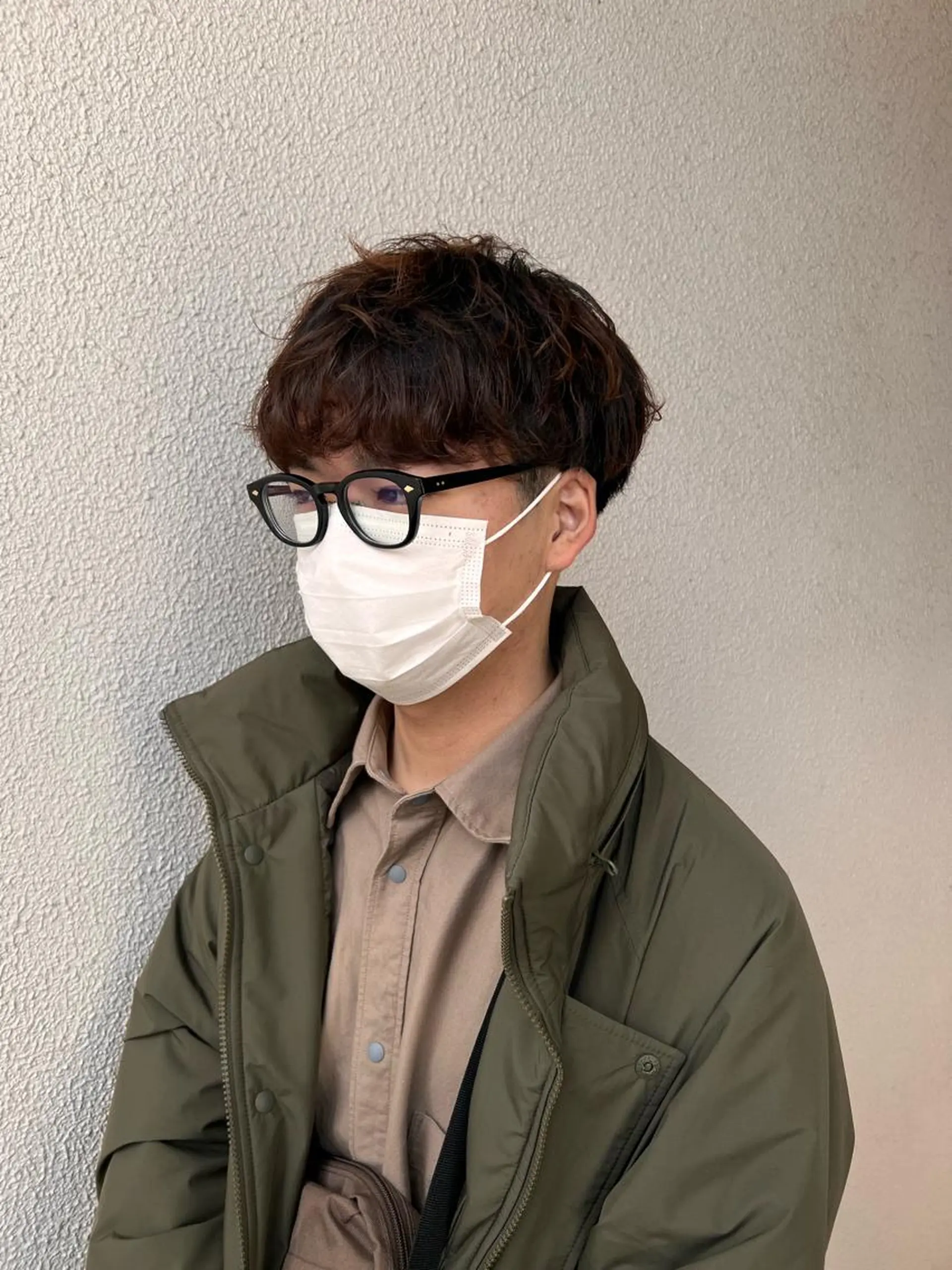 ミディアム パーマ メンズ 柳澤 和也のヘアスタイル