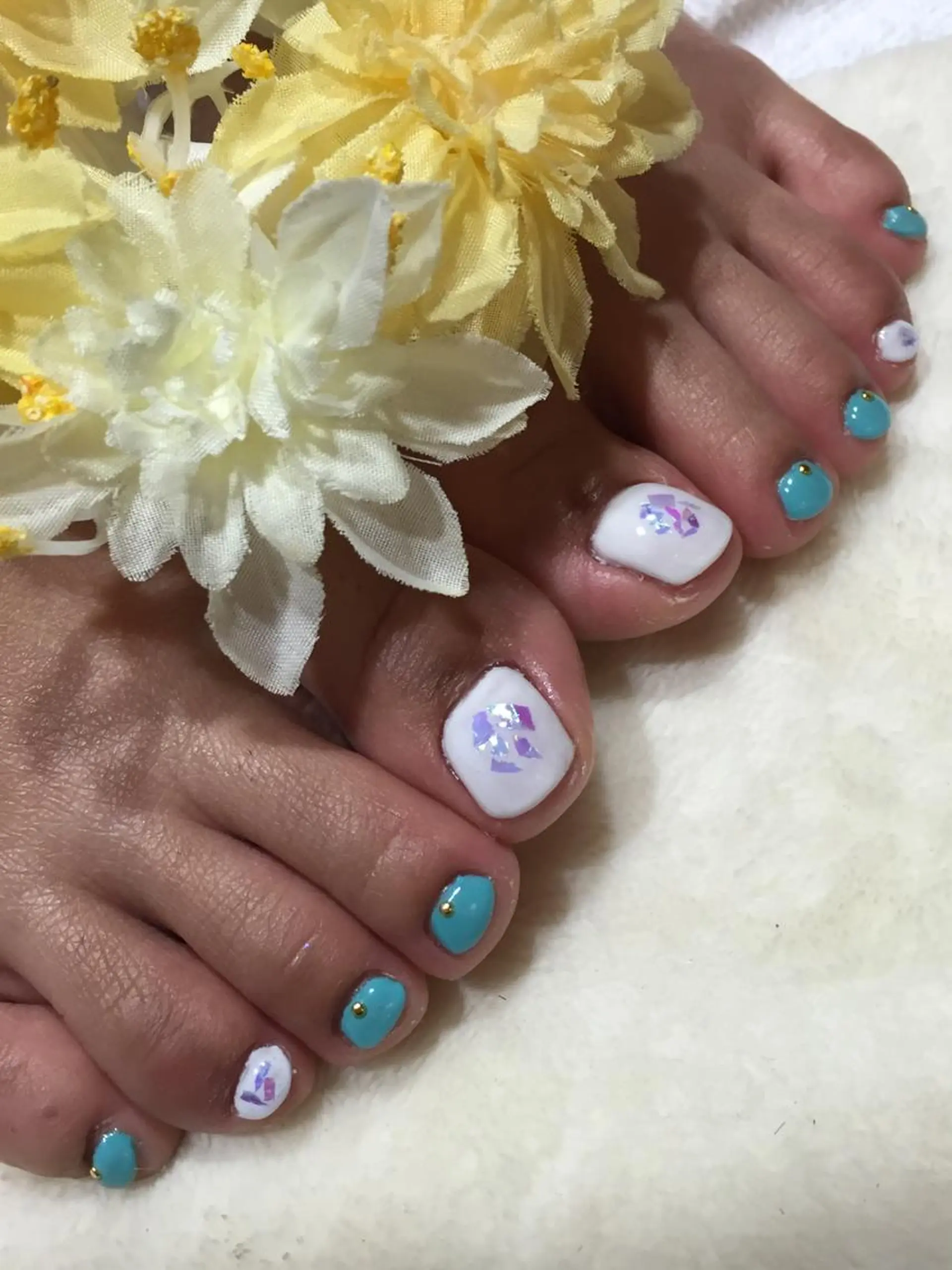 ネイル フットネイル Sympa 𝓜iwako🐰ᩚのネイルデザイン