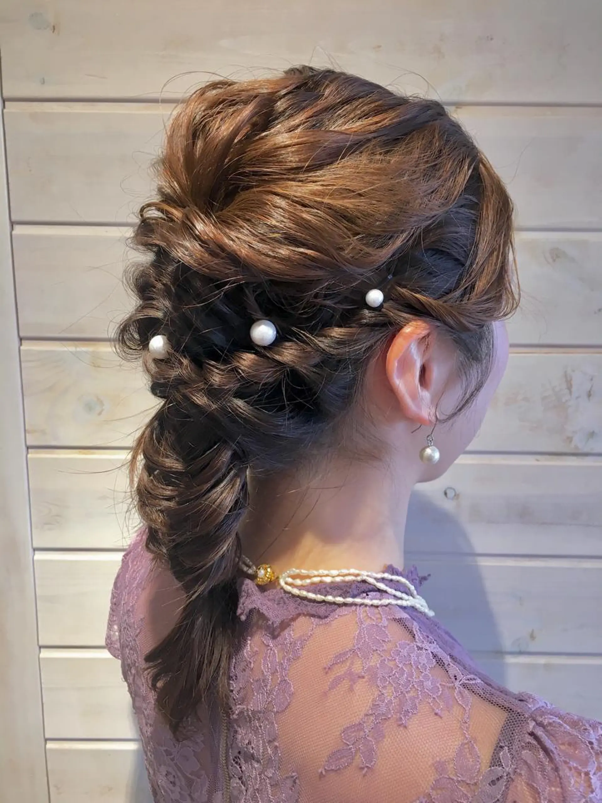 セミロング ヘアアレンジ さかい なつみのヘアスタイル