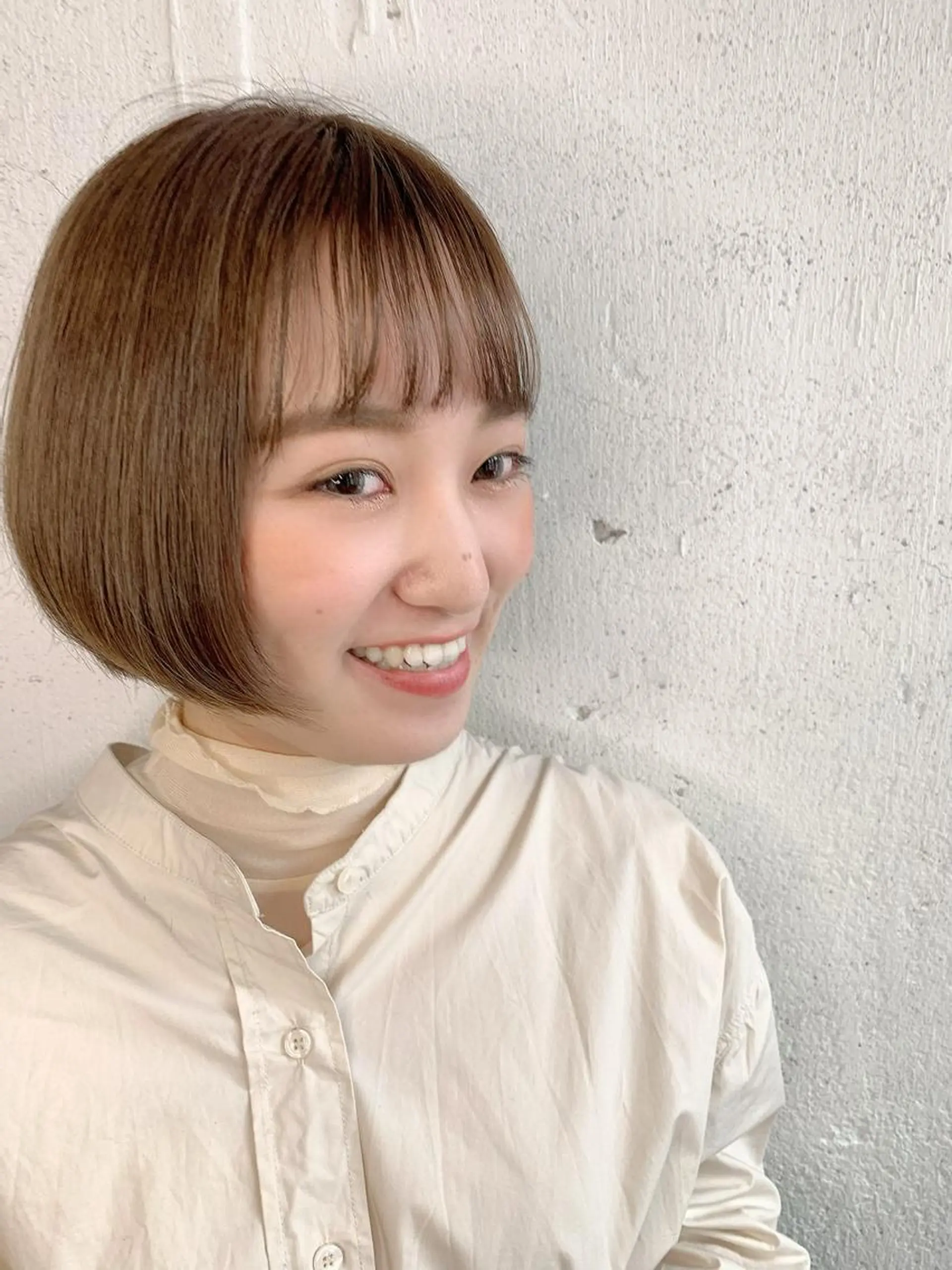 ショート カラー ベージュカラー ボブ カット ヘアカラー トリートメント 💛丁寧さNo.🥇 🧸片山智裕💛のヘアスタイル