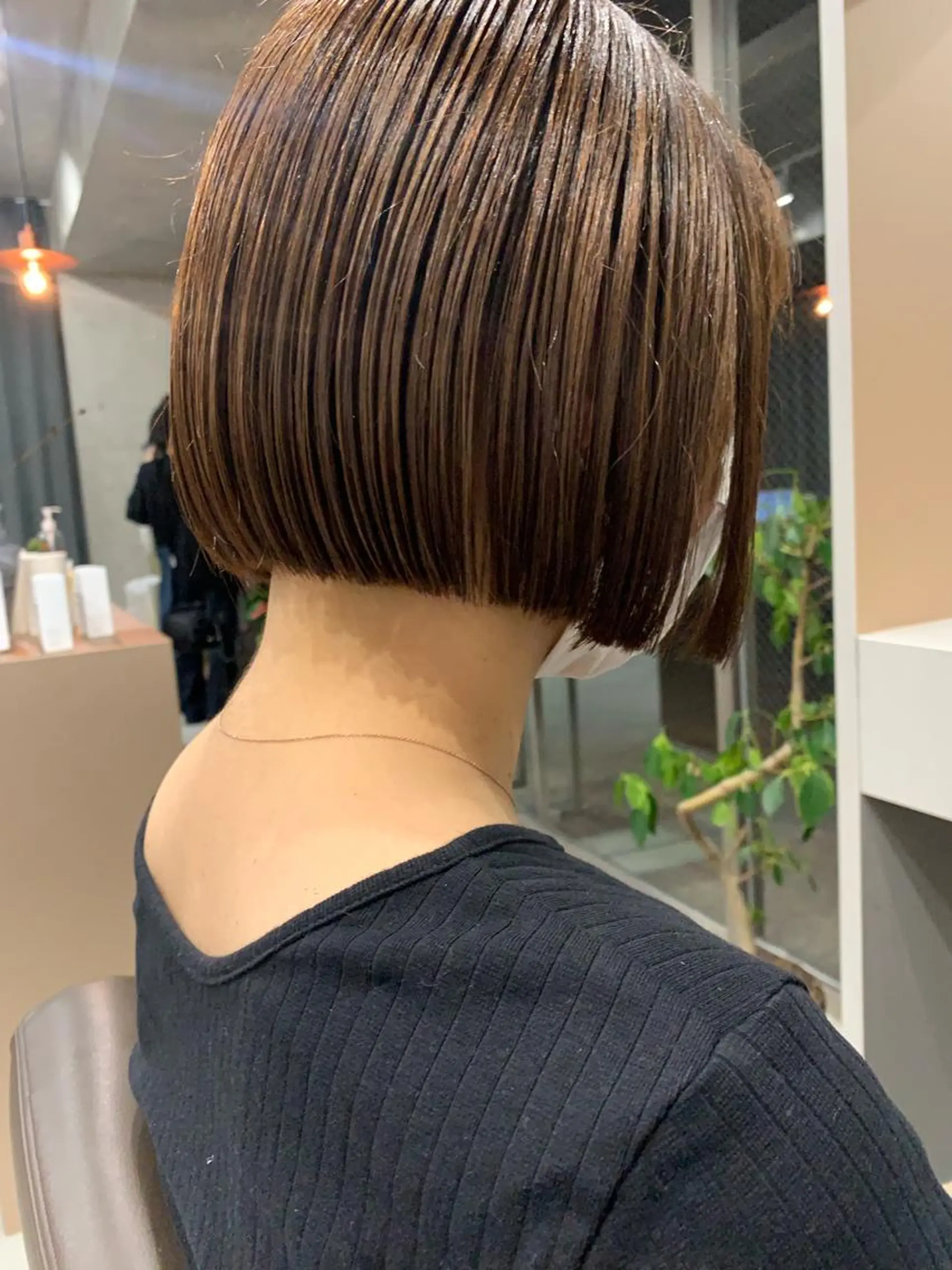 ショート カラー ボブパーマコテ巻き風 パーマNo1深江秀平のヘアスタイル